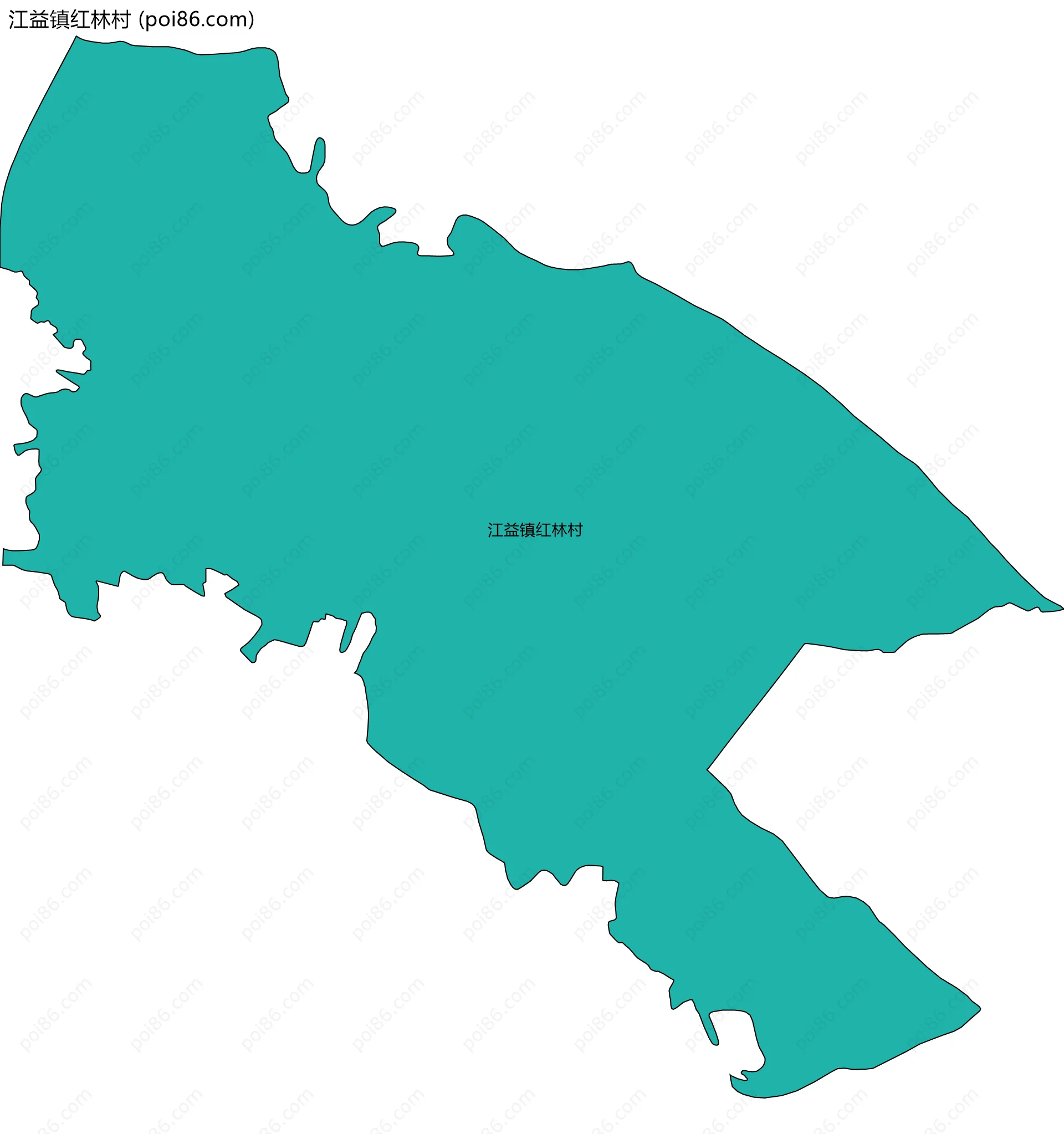 江益镇红林村边界地图