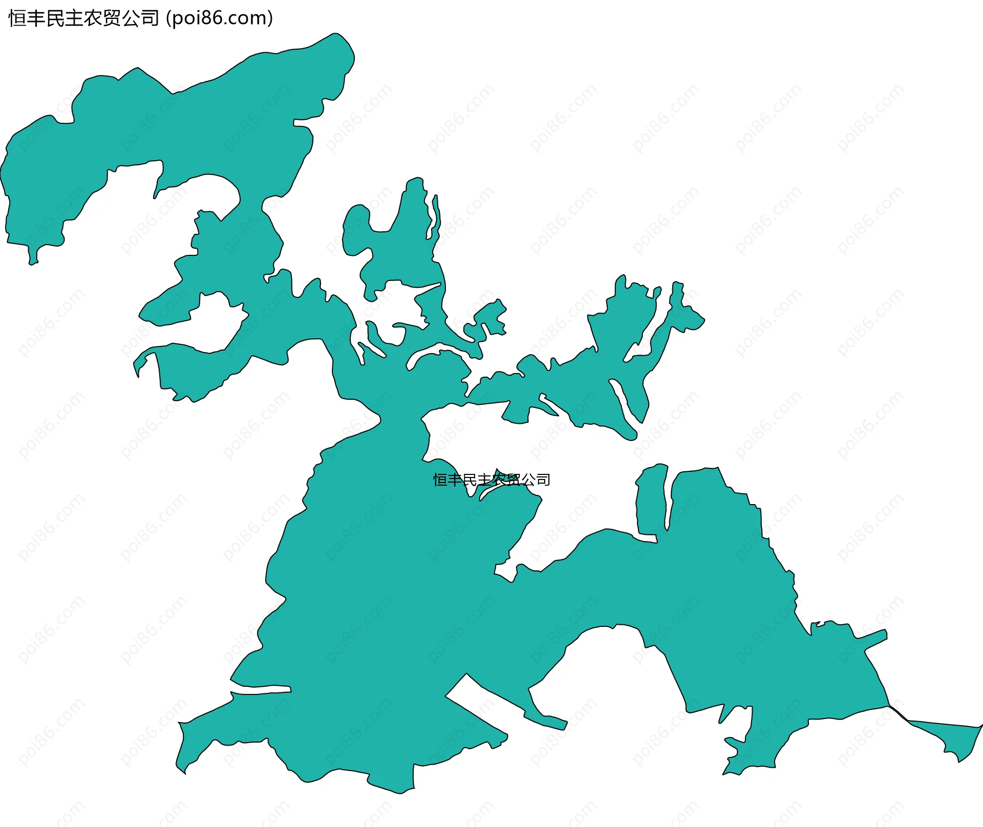 恒丰民主农贸公司边界地图