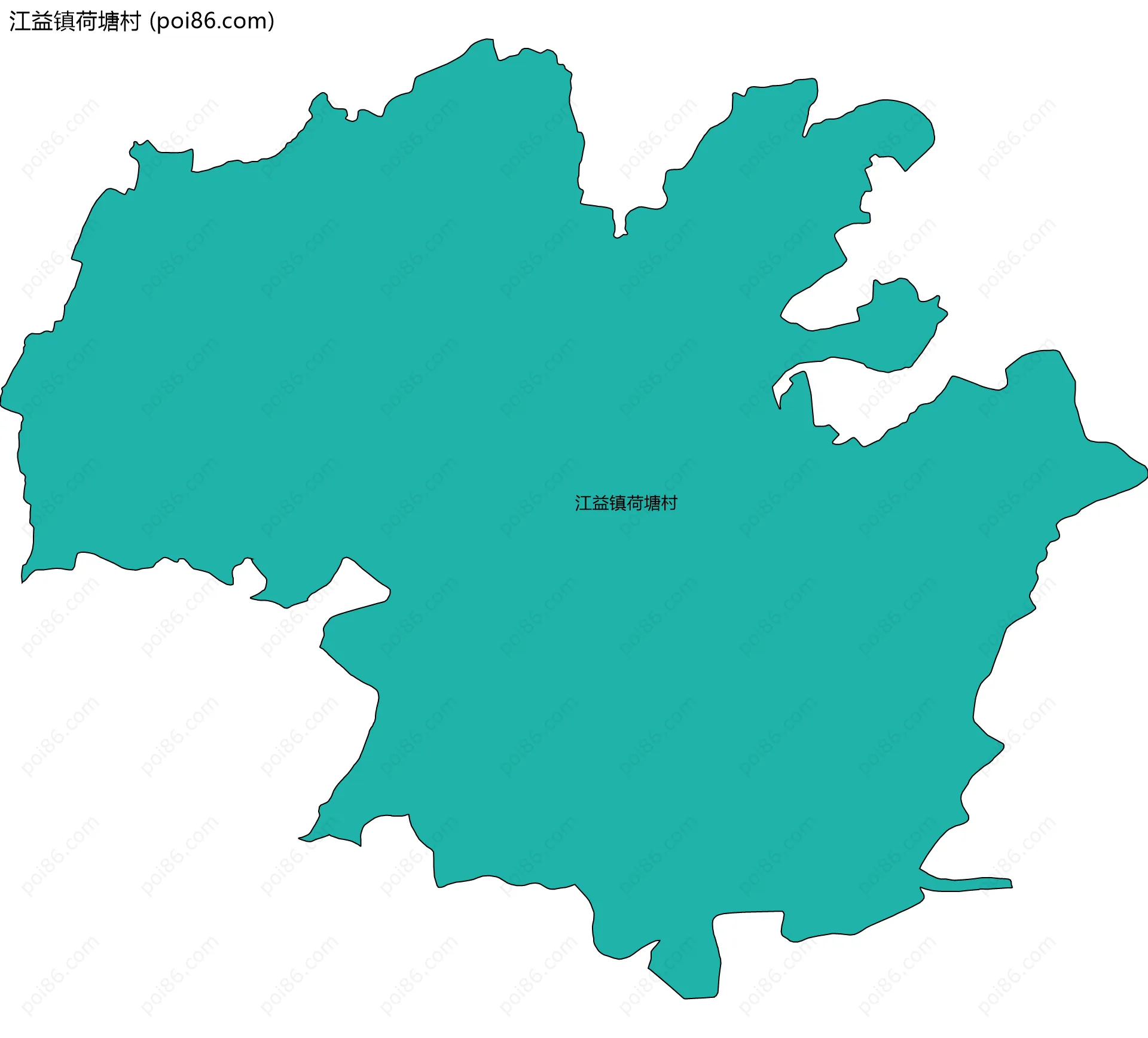 江益镇荷塘村边界地图