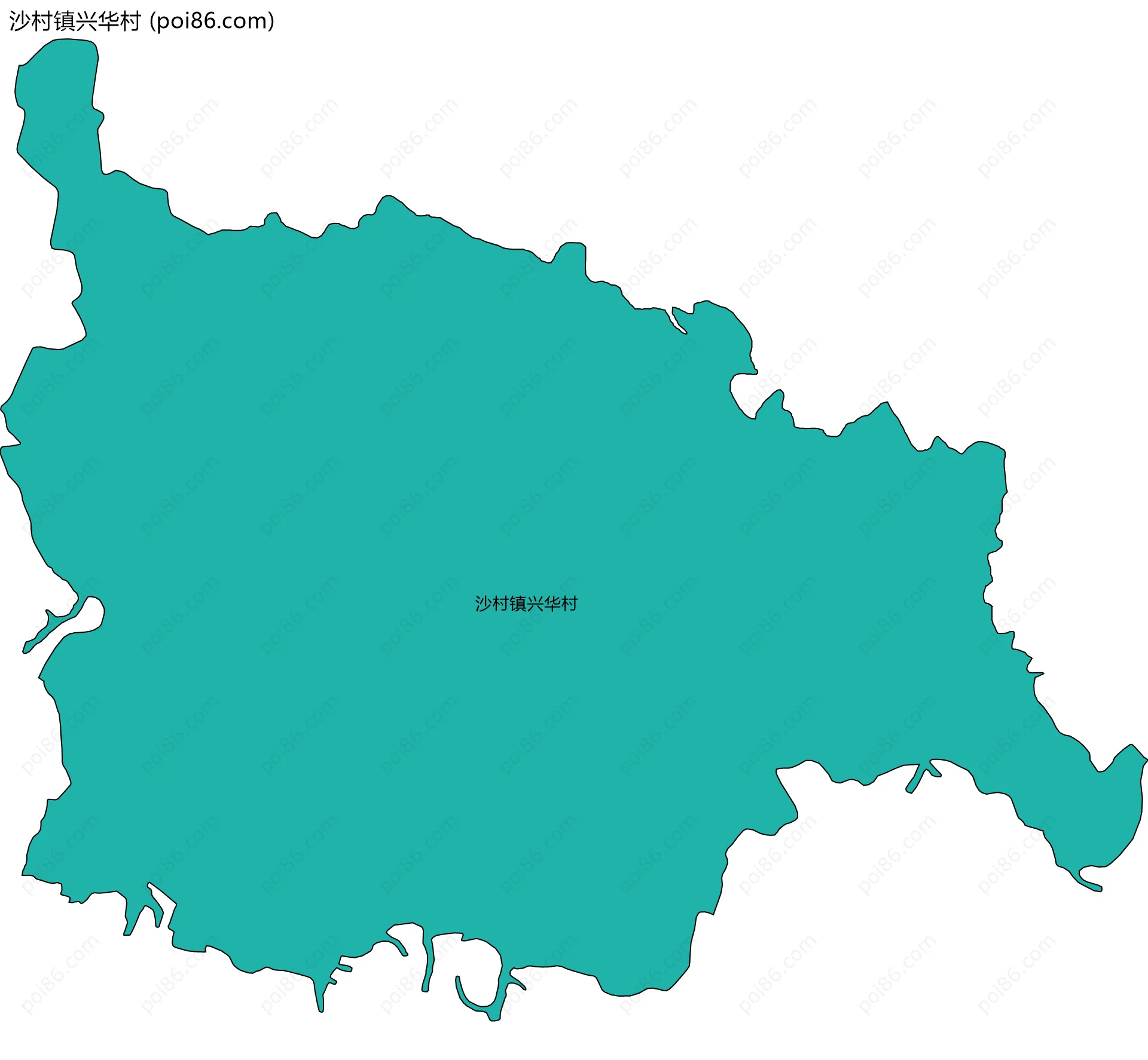 沙村镇兴华村边界地图