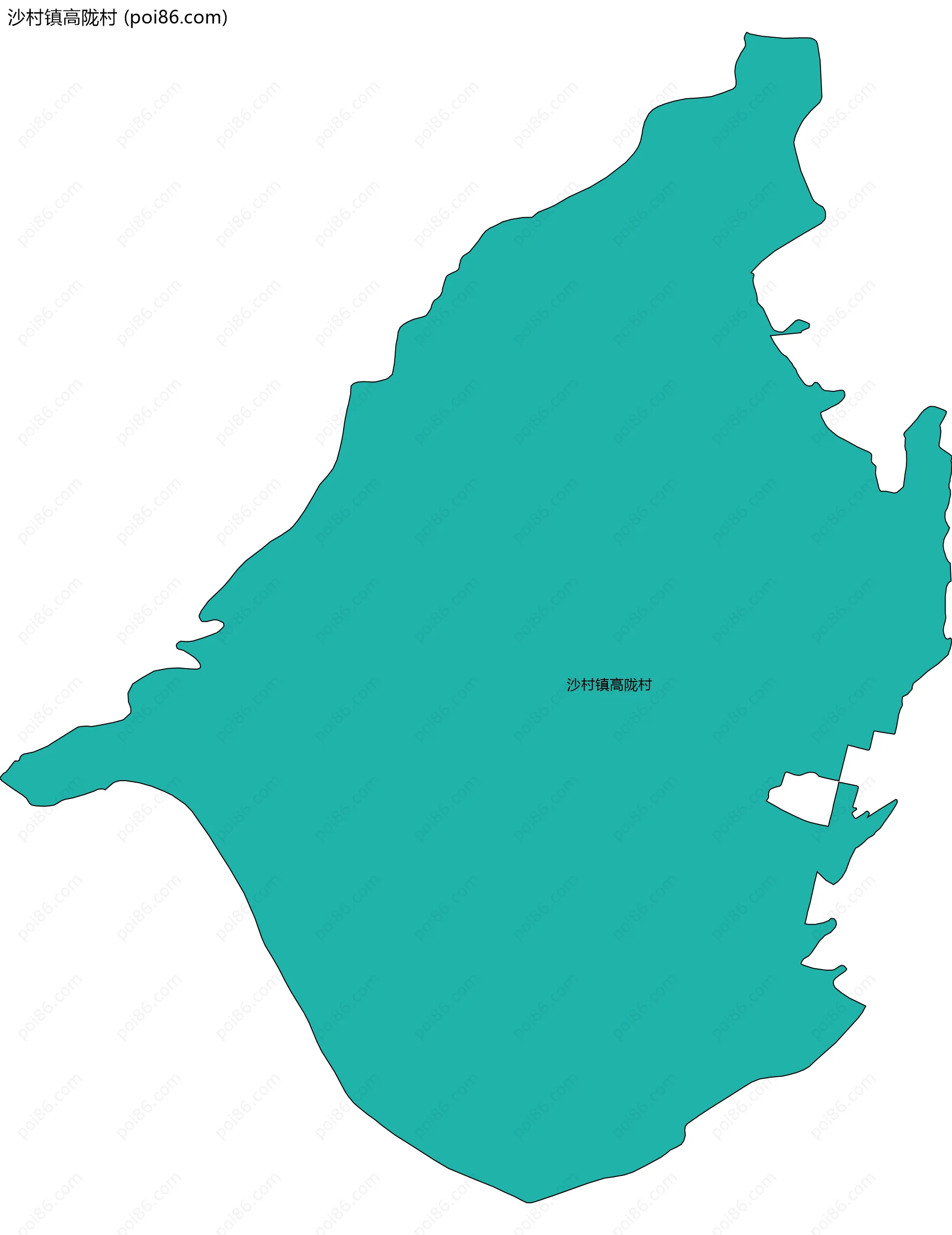 沙村镇高陇村边界地图