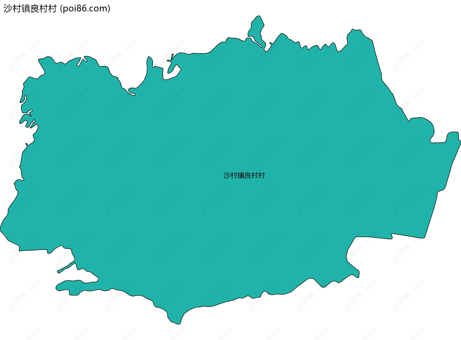 沙村镇良村村边界地图