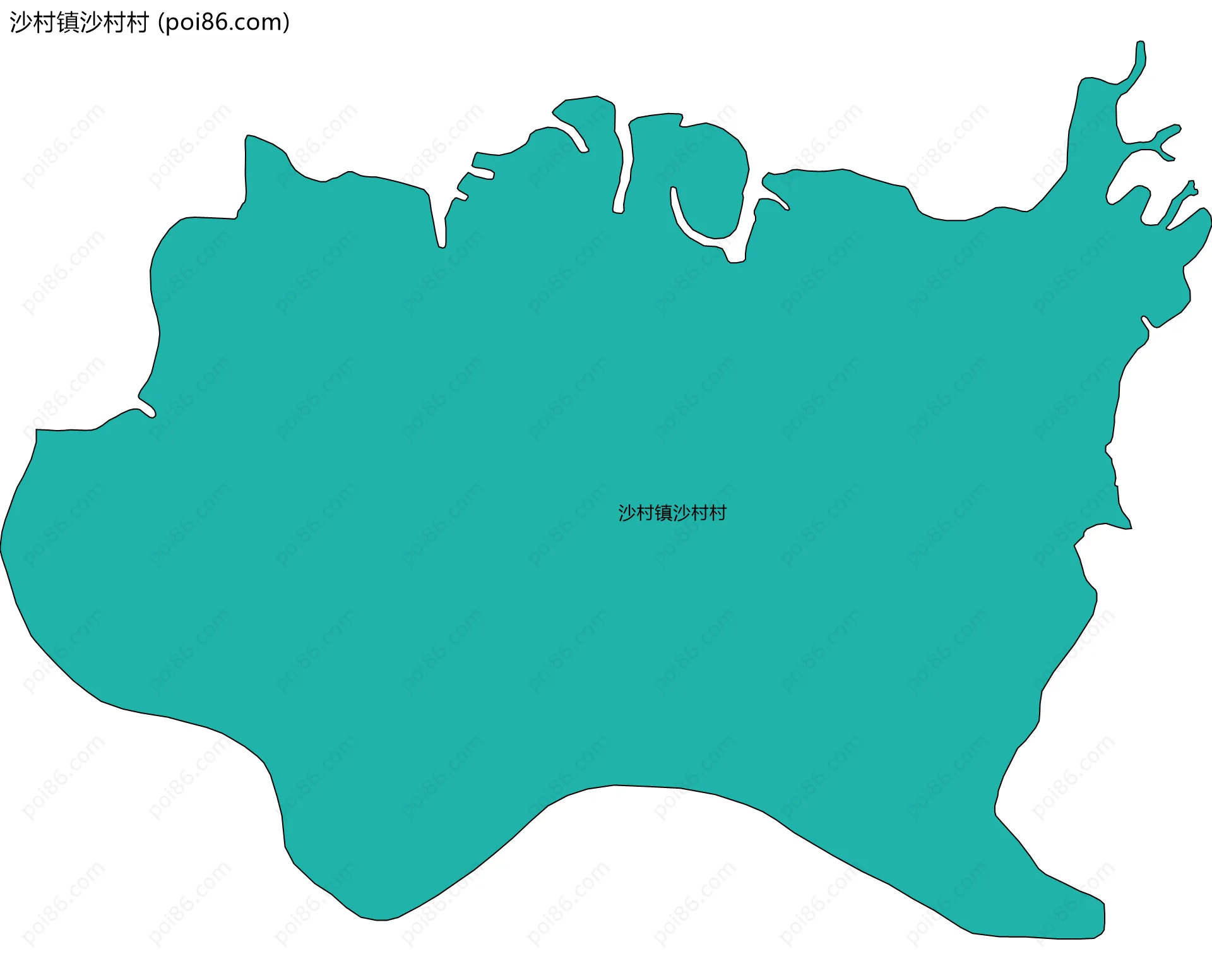 沙村镇沙村村边界地图