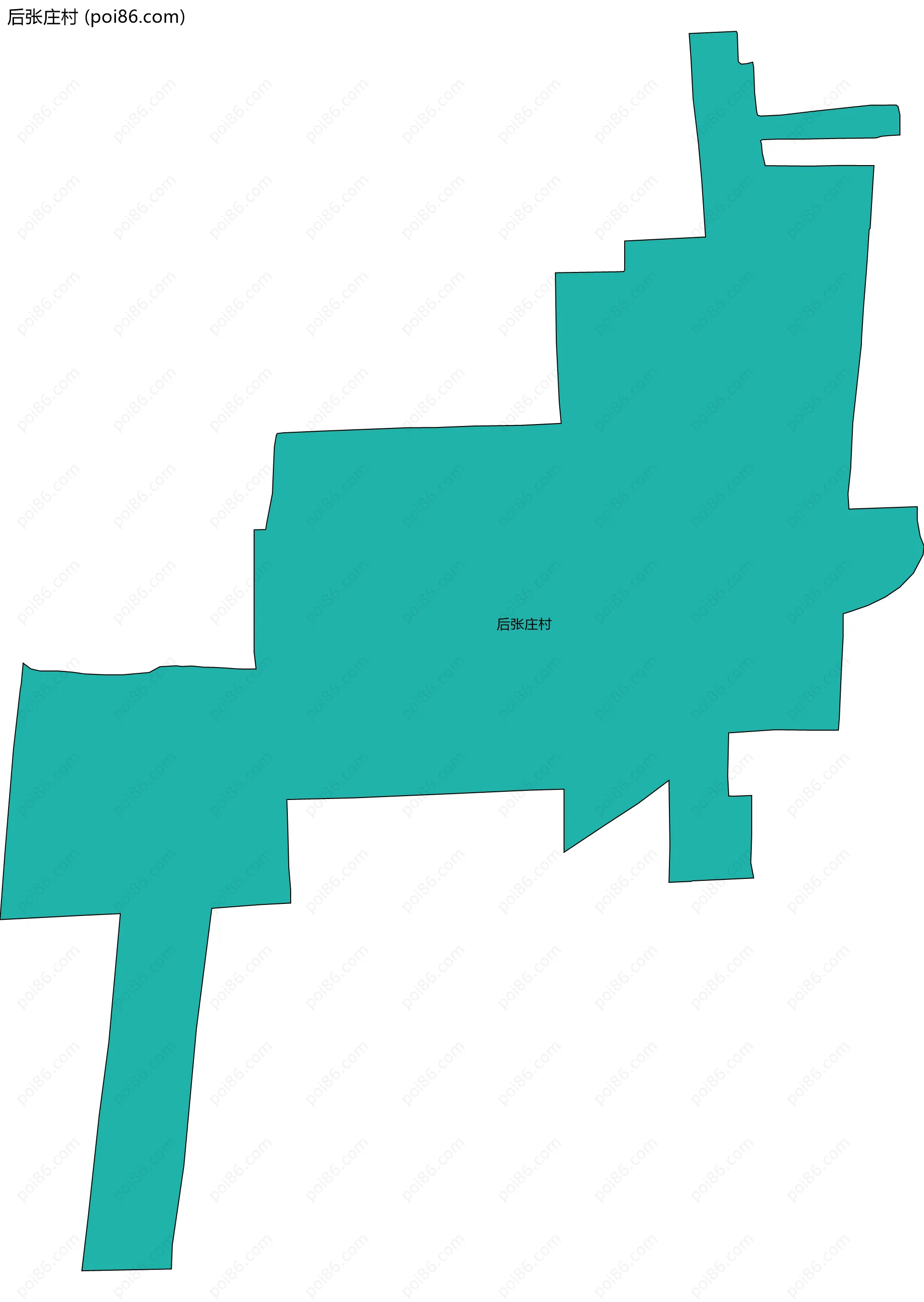 后张庄村边界地图