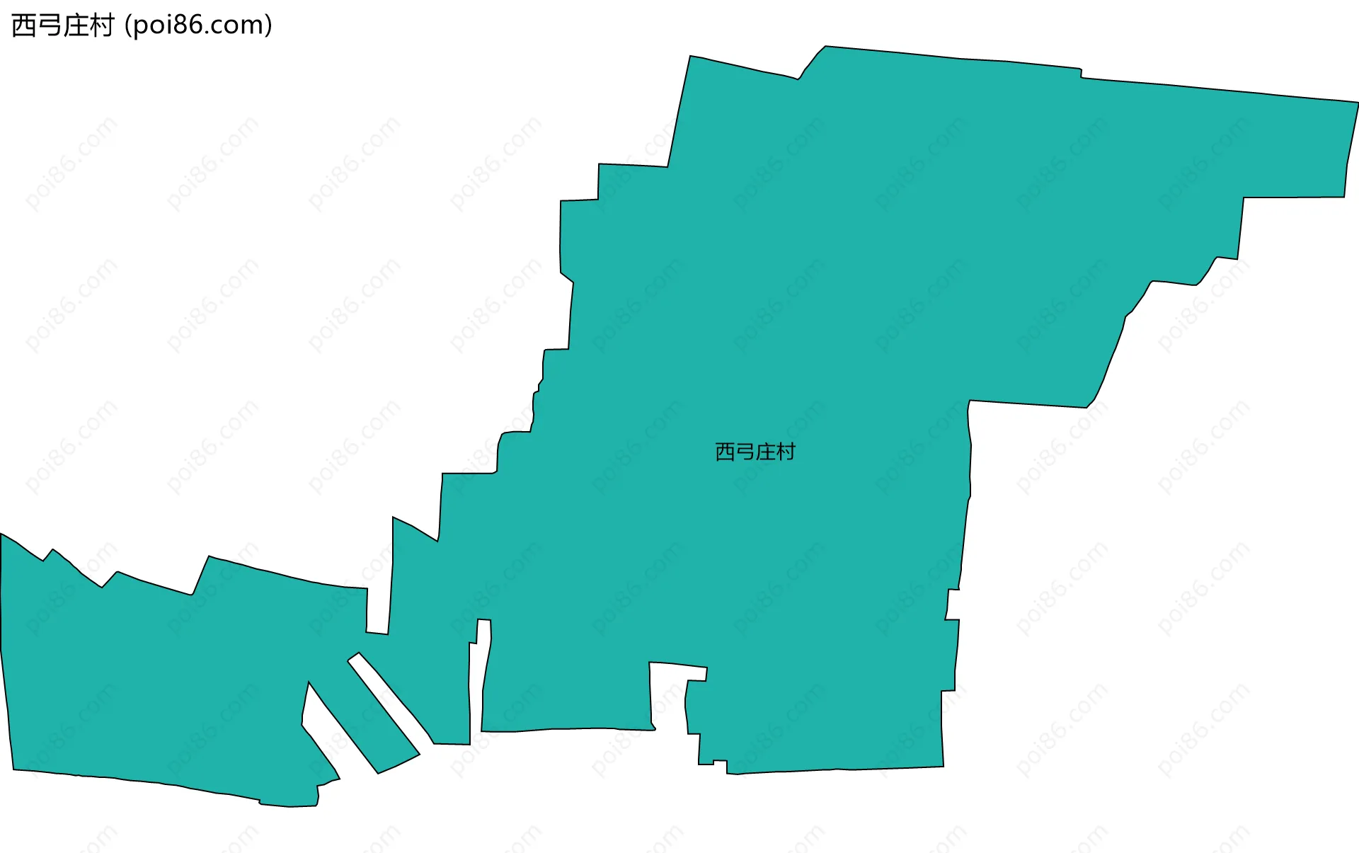 西弓庄村边界地图
