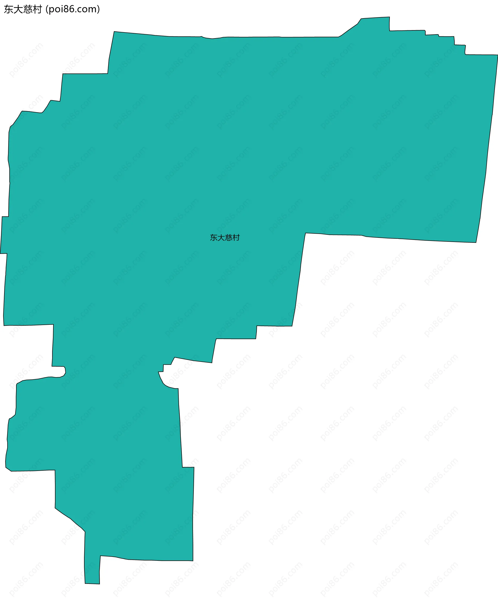 东大慈村边界地图