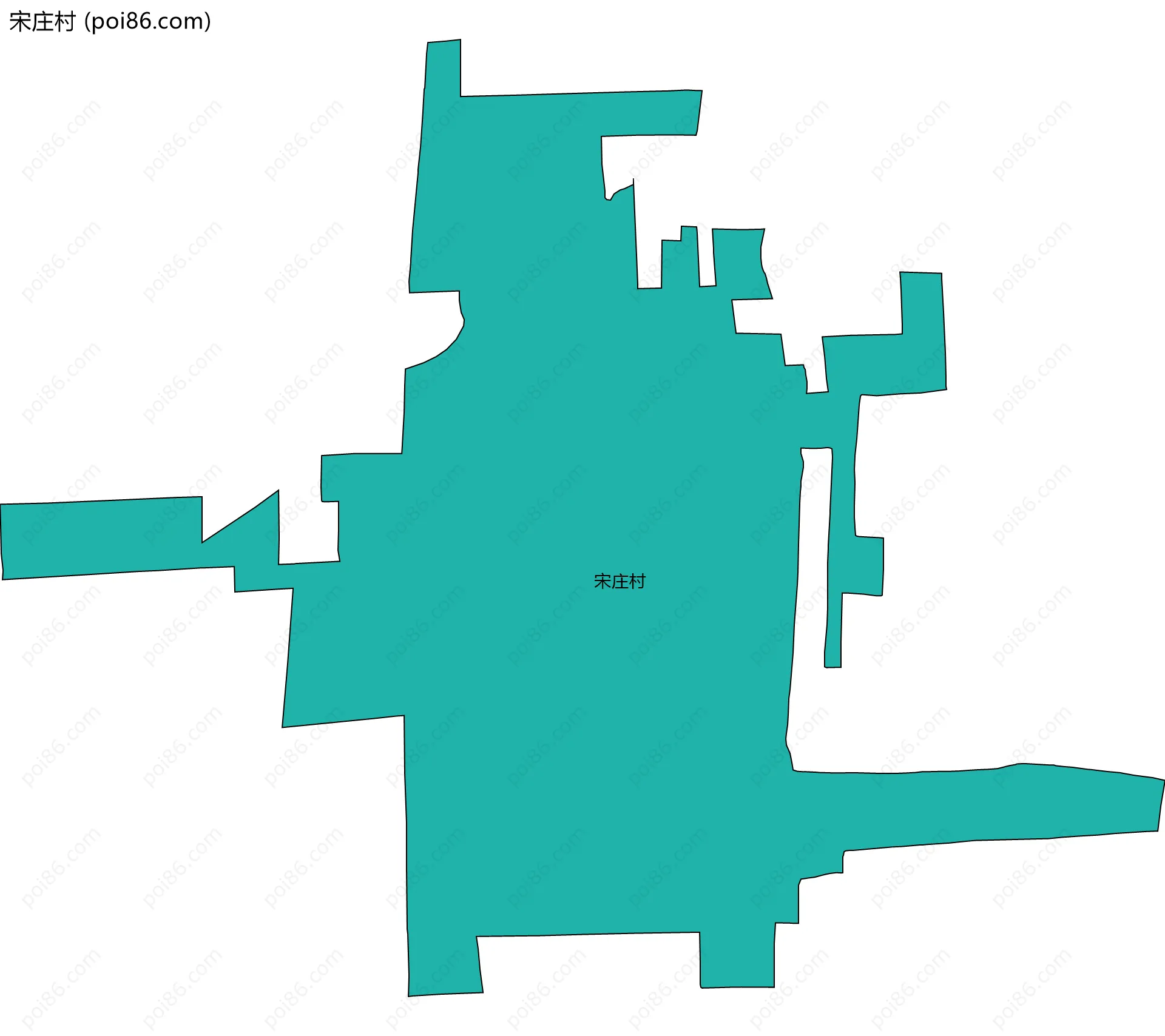 宋庄村边界地图
