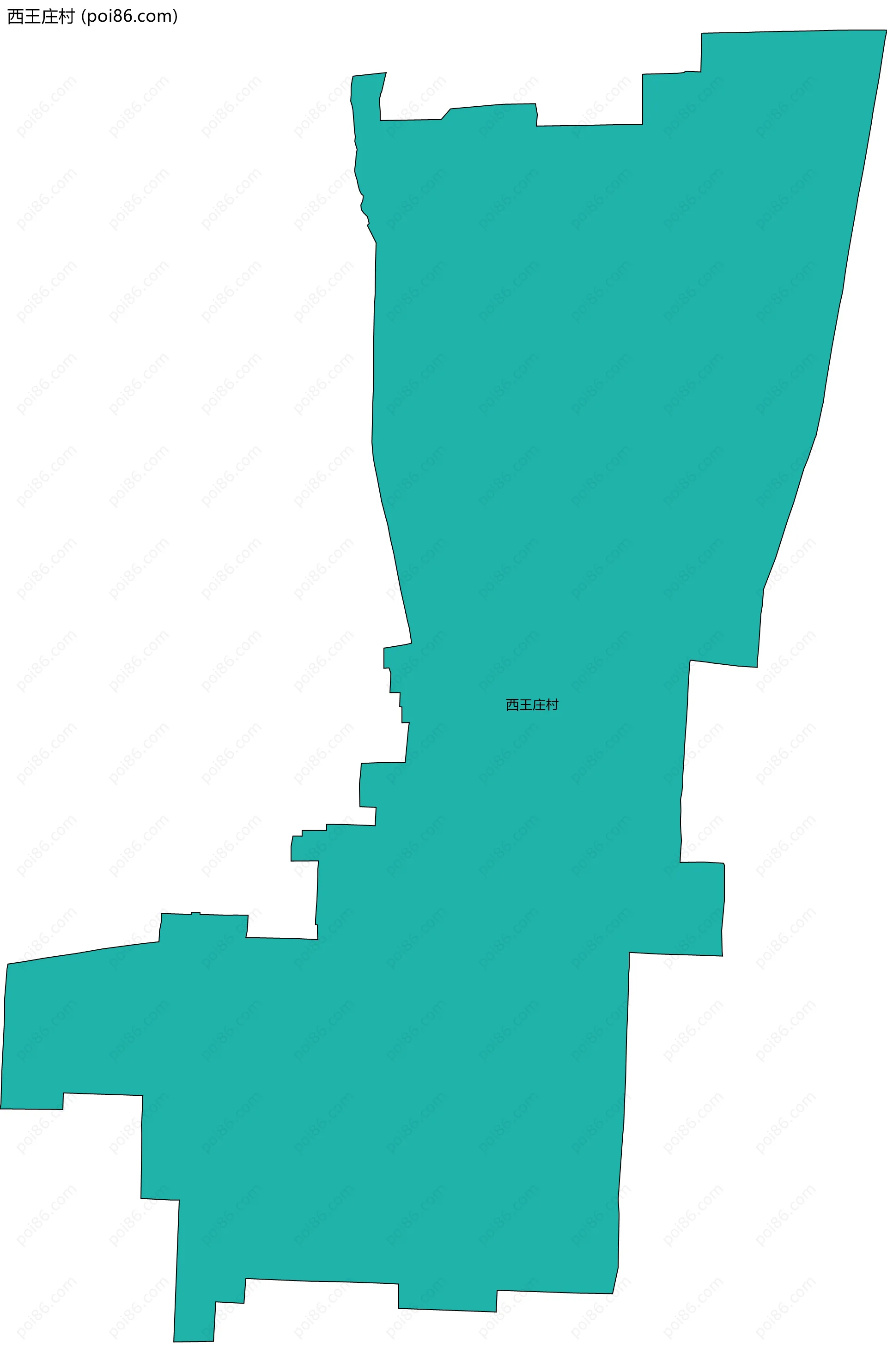 西王庄村边界地图