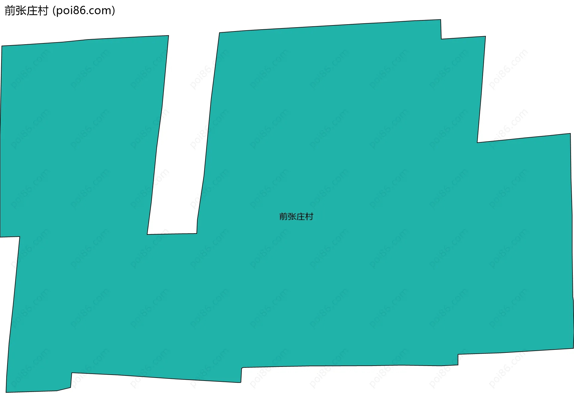 前张庄村边界地图