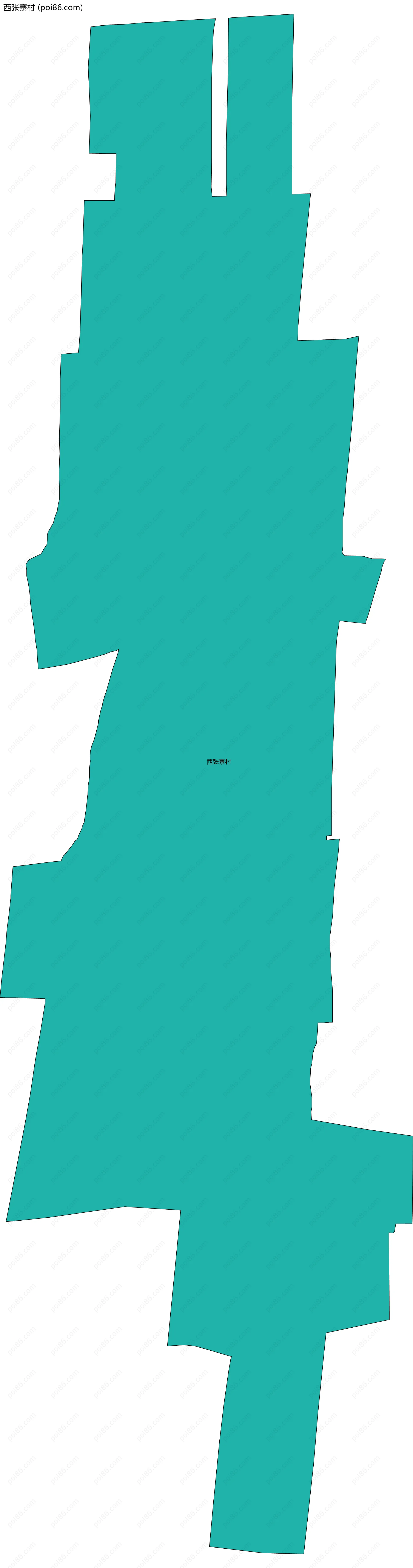 西张寨村边界地图