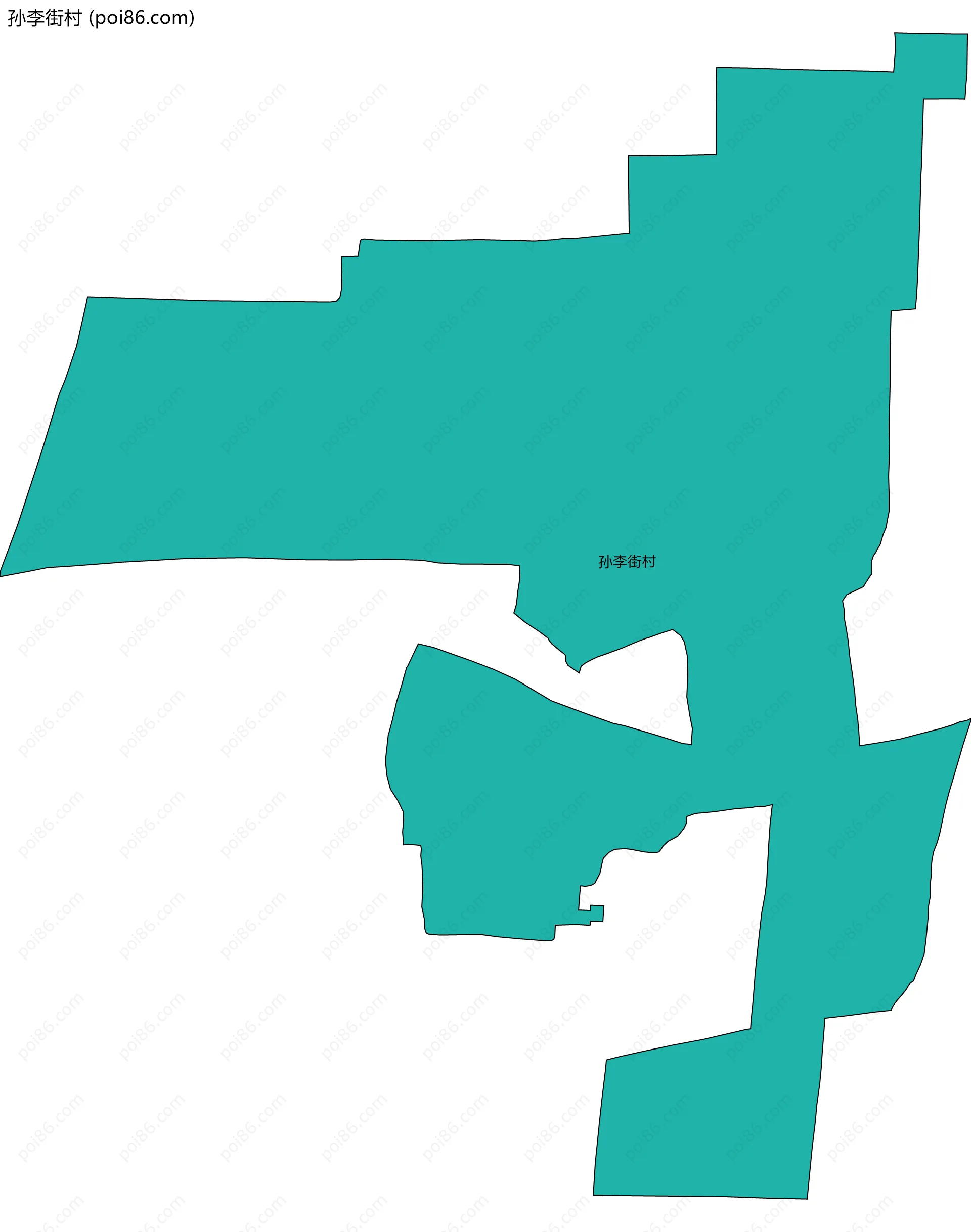 孙李街村边界地图