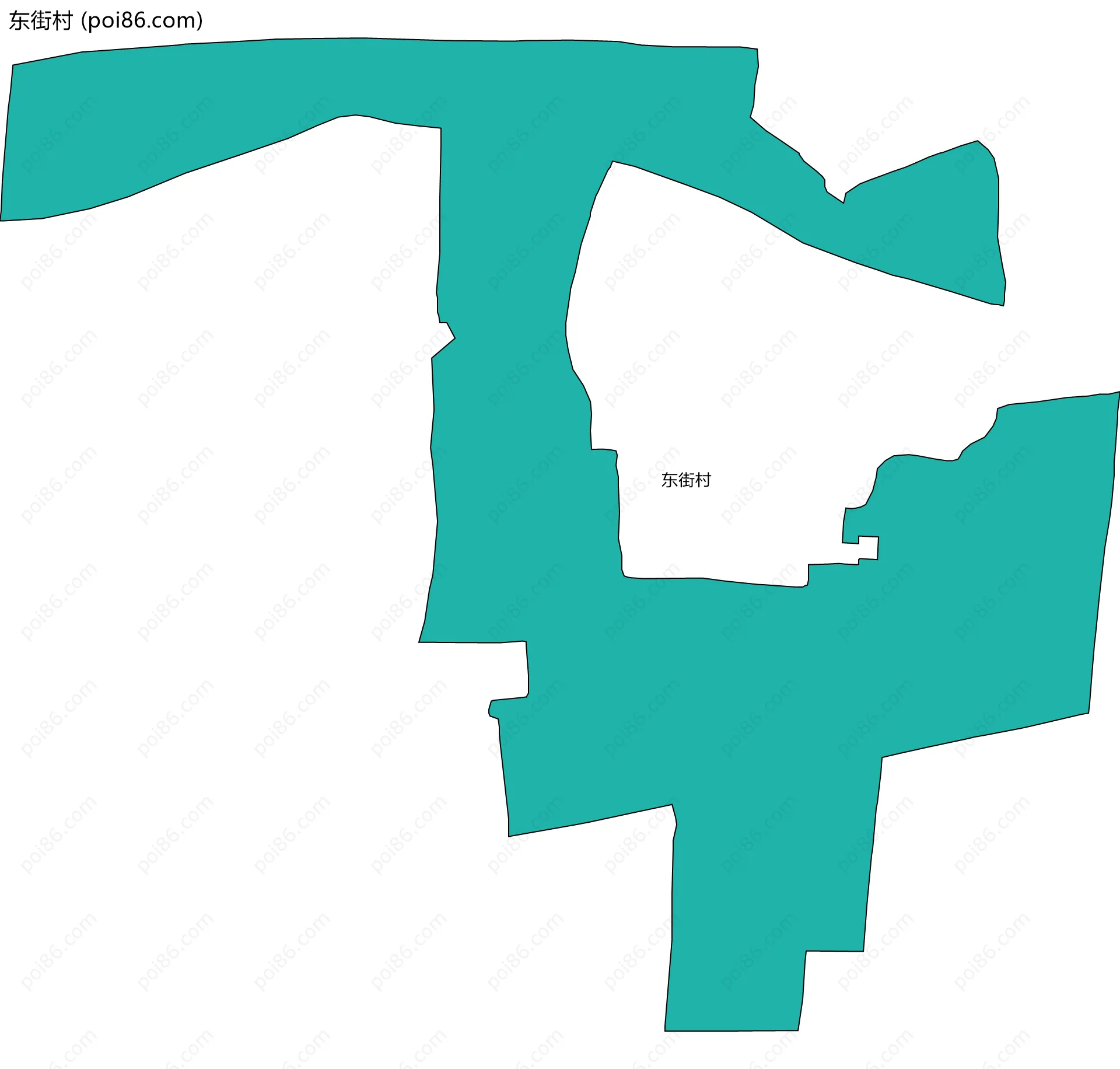 东街村边界地图