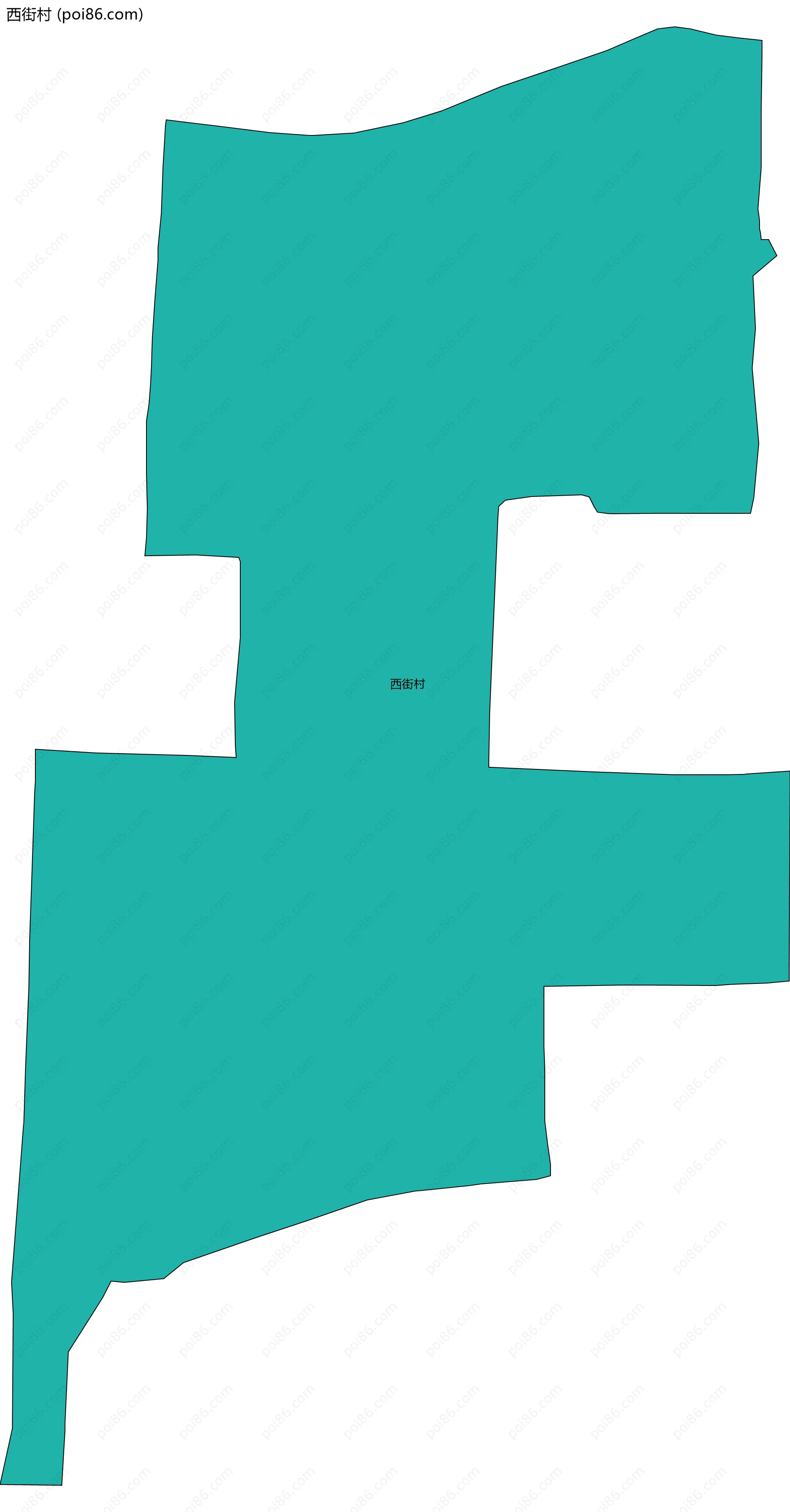 西街村边界地图