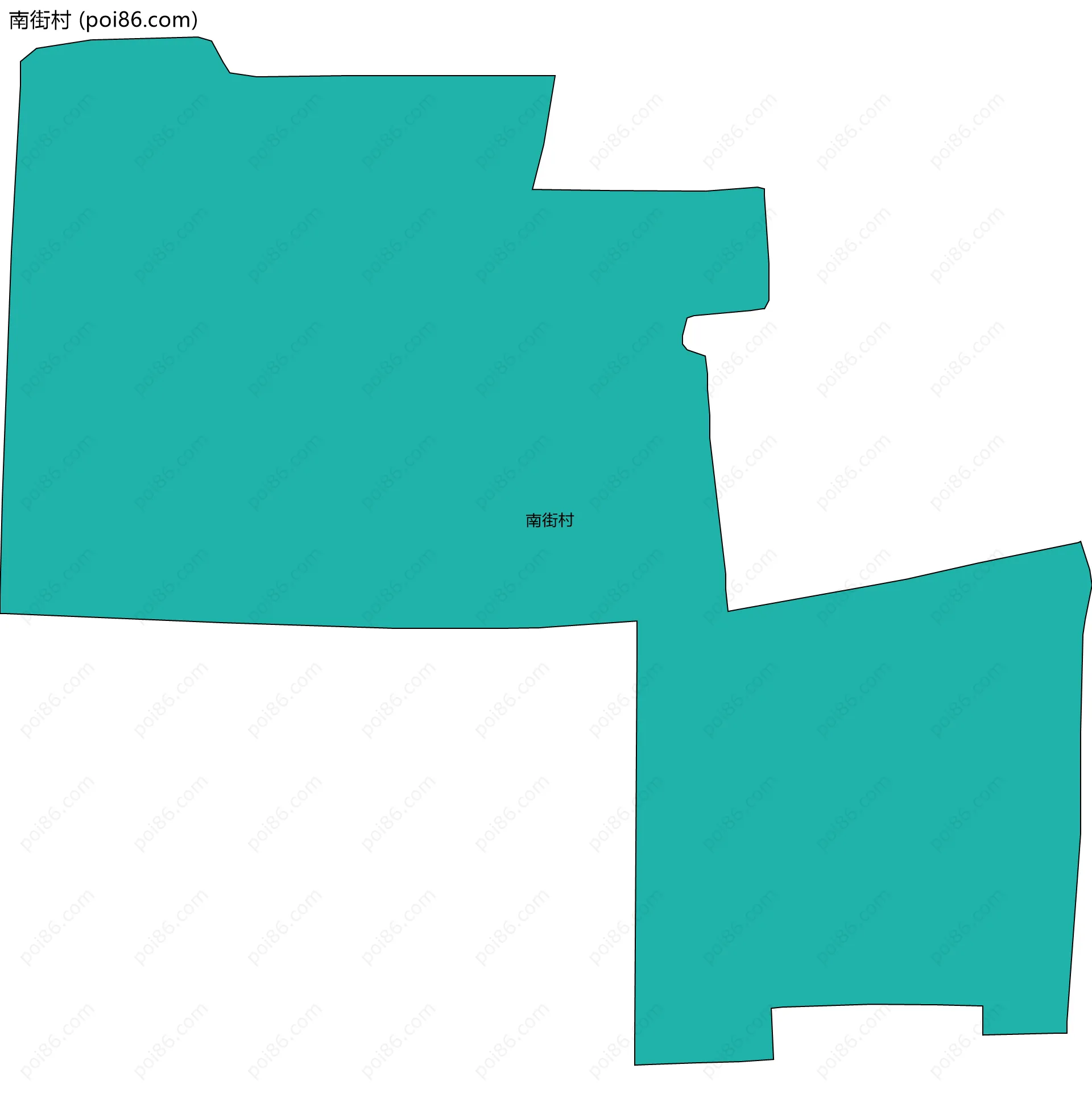 南街村边界地图