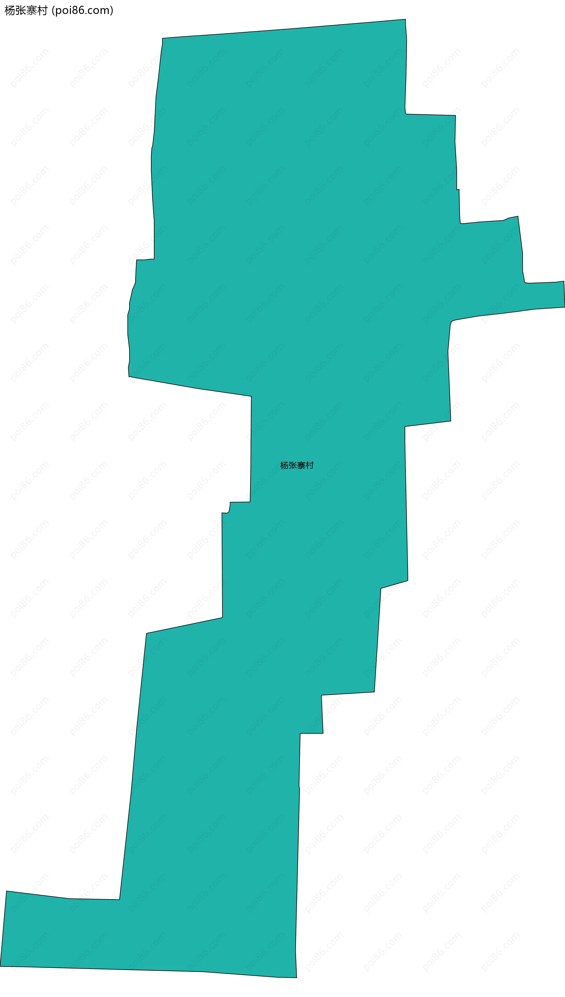 杨张寨村边界地图