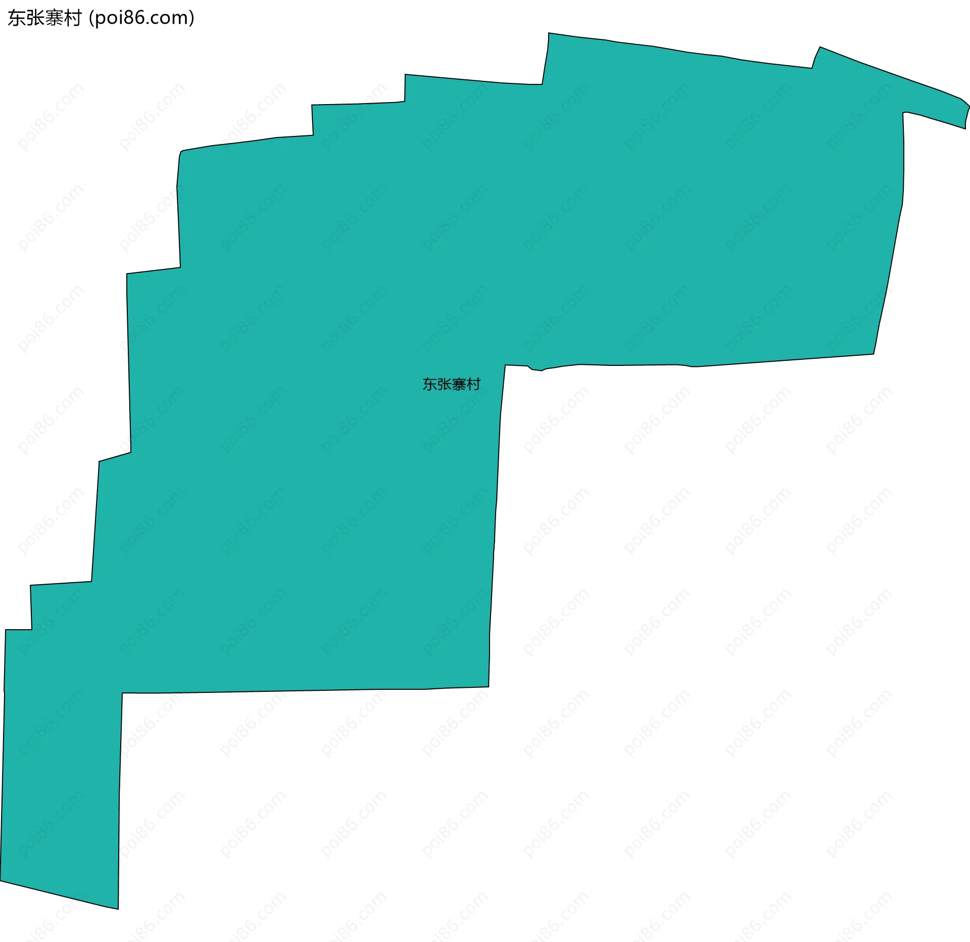 东张寨村边界地图