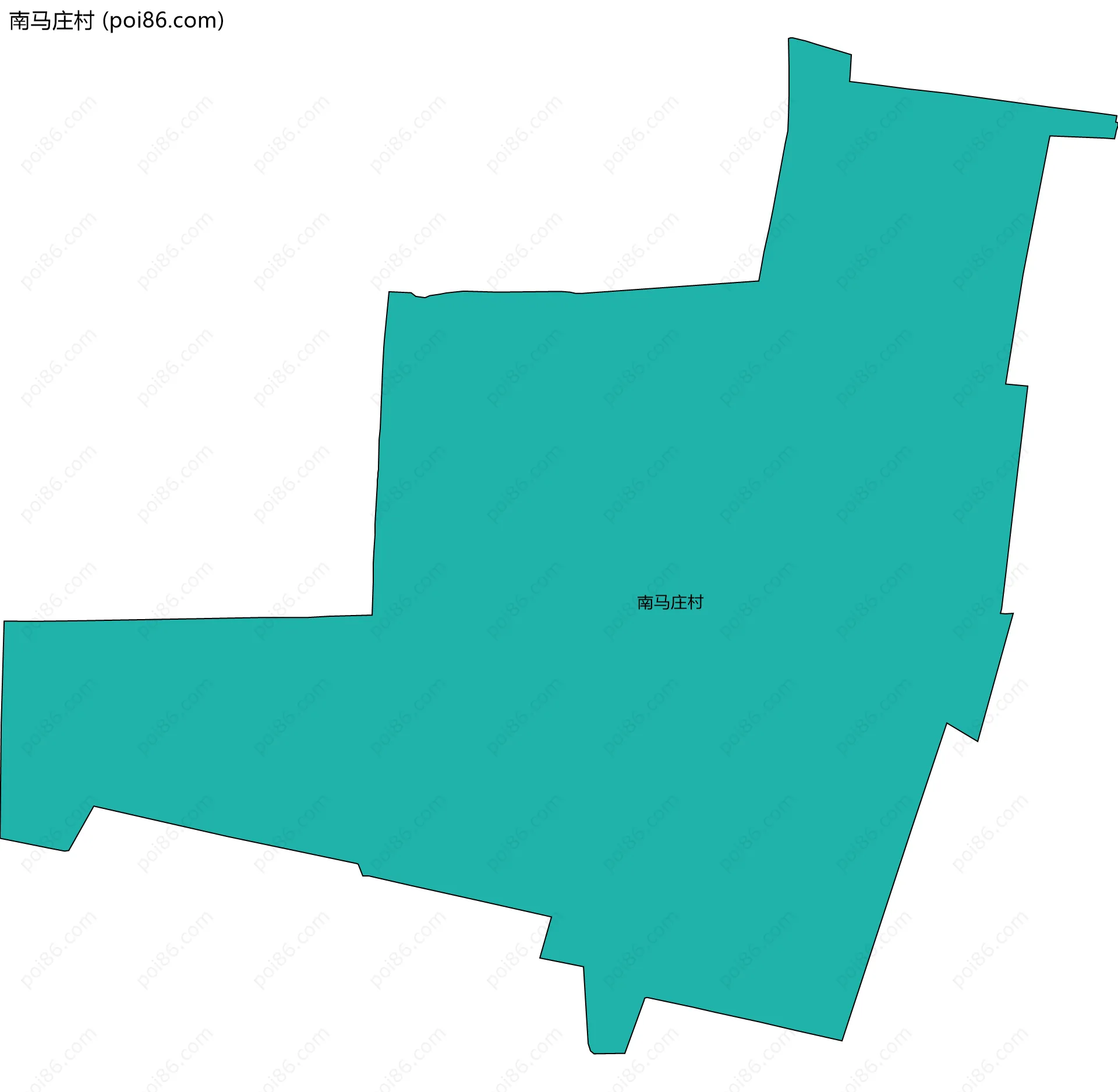 南马庄村边界地图