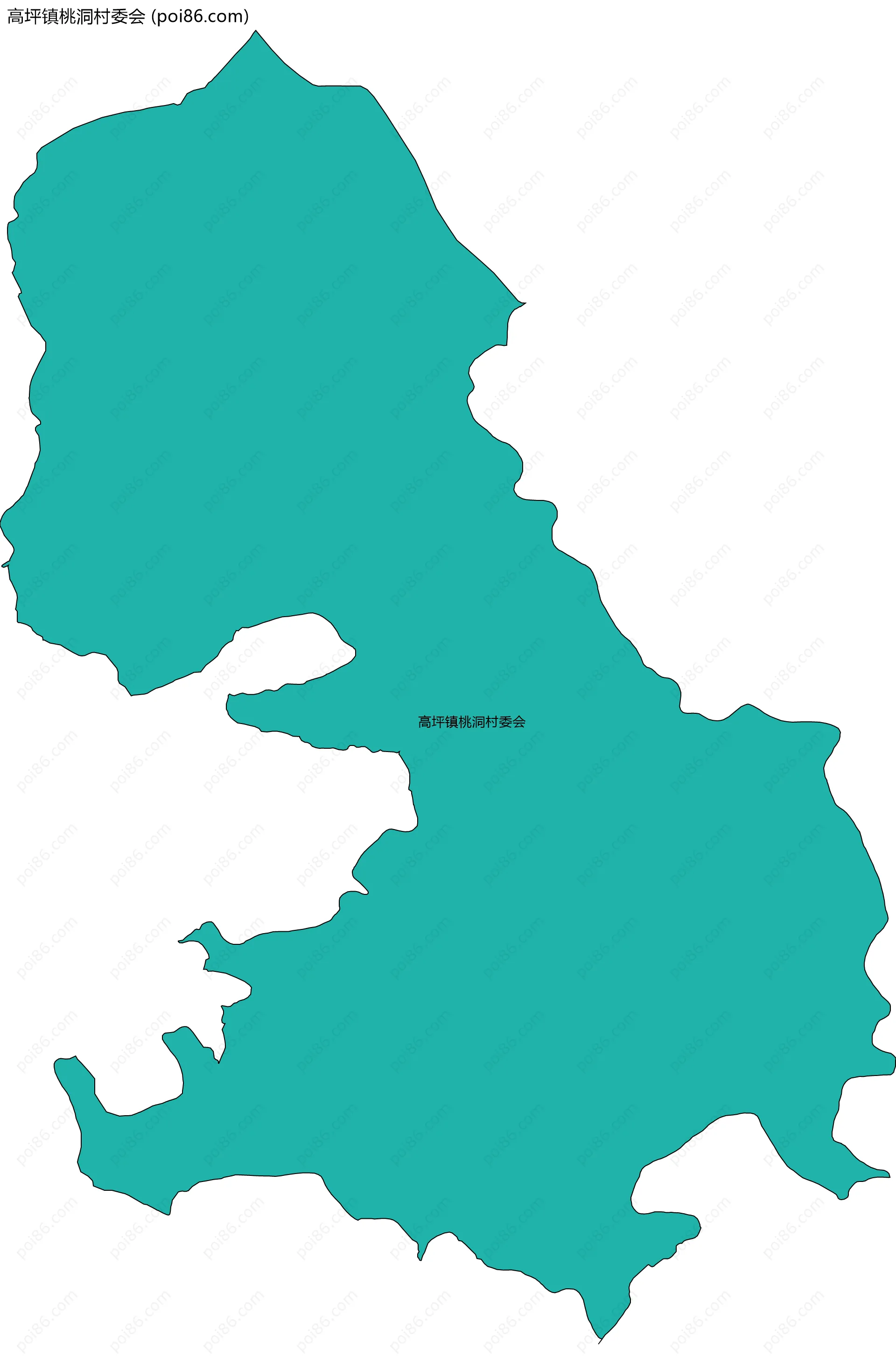 高坪镇桃洞村委会边界地图