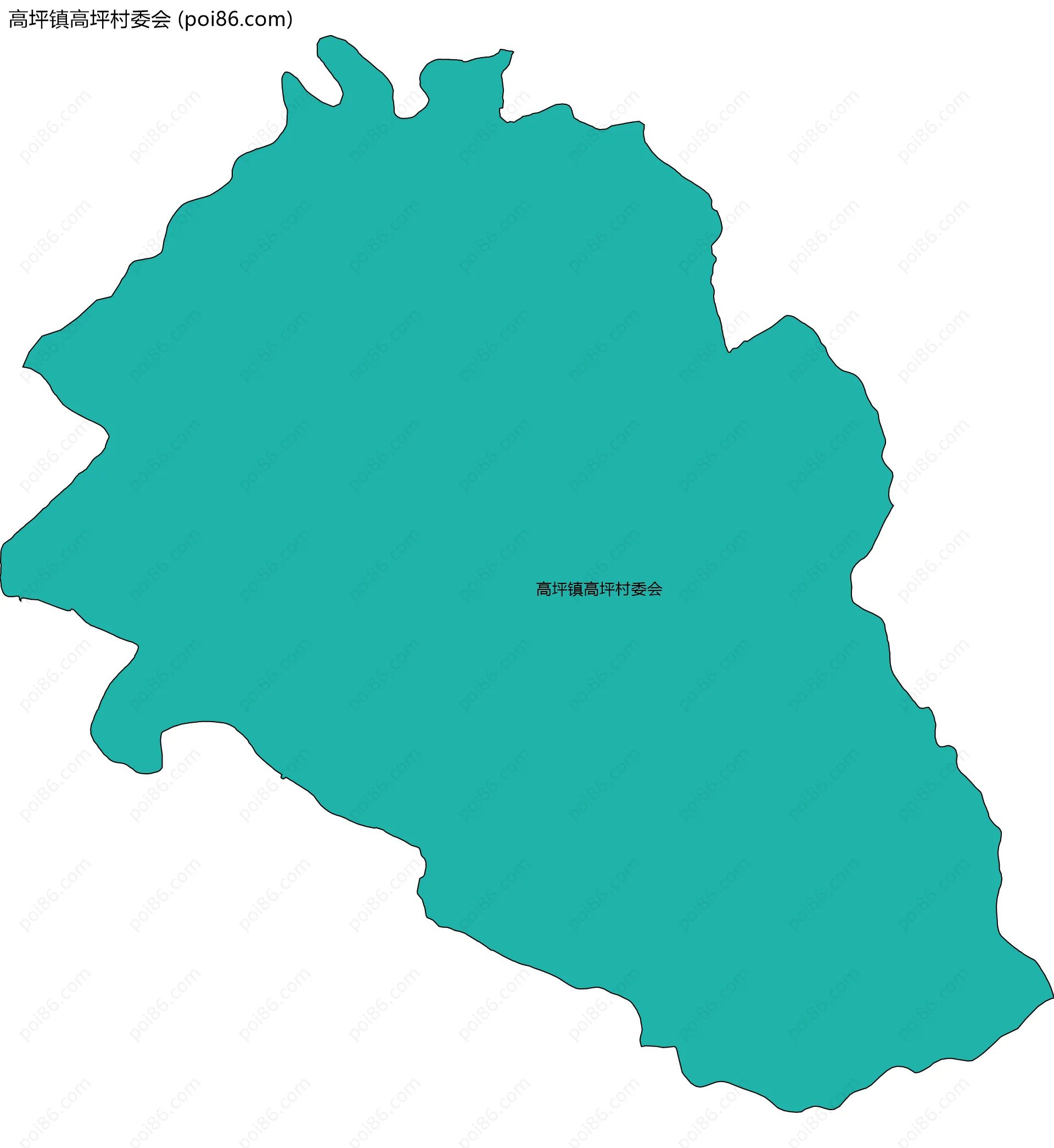 高坪镇高坪村委会边界地图