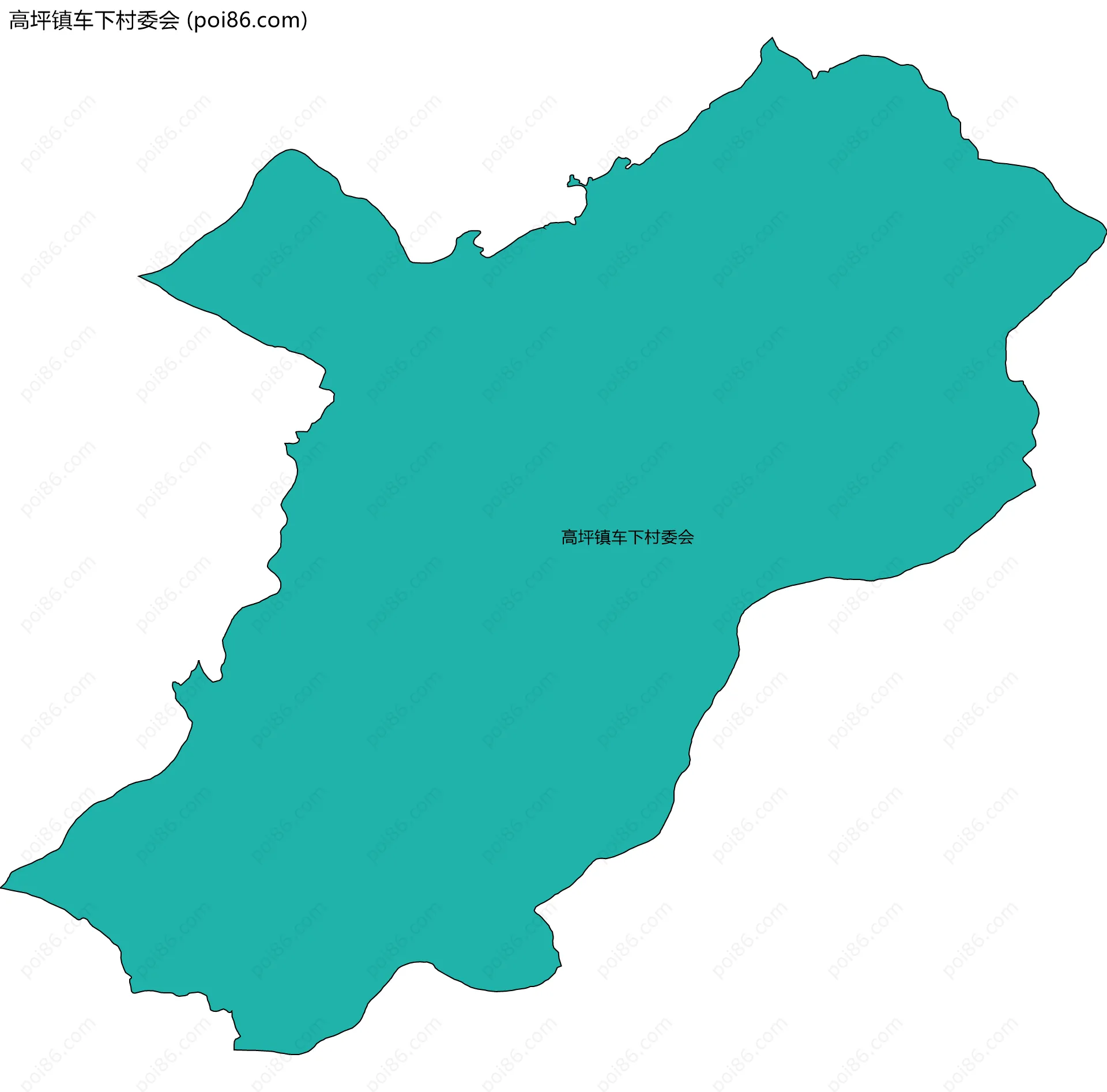 高坪镇车下村委会边界地图