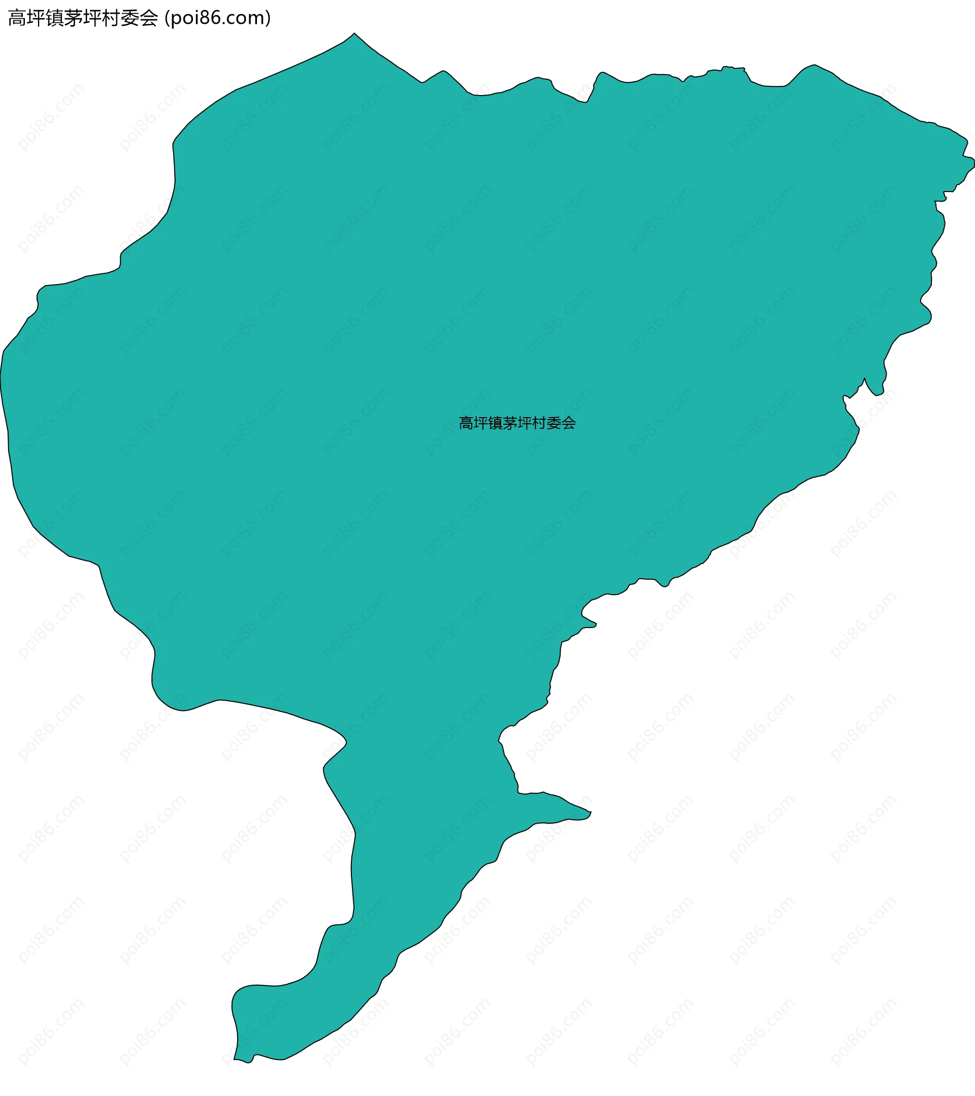 高坪镇茅坪村委会边界地图