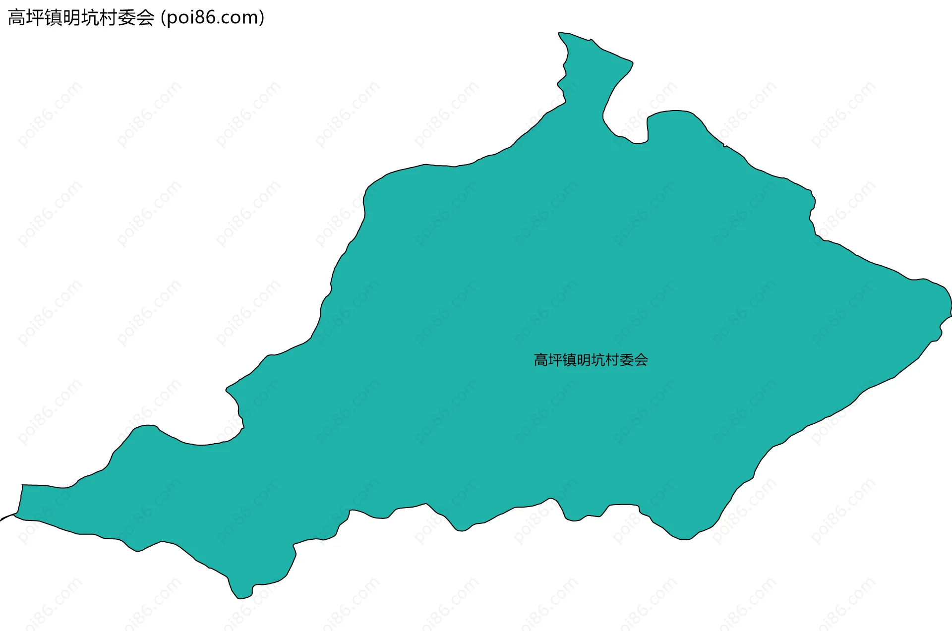 高坪镇明坑村委会边界地图