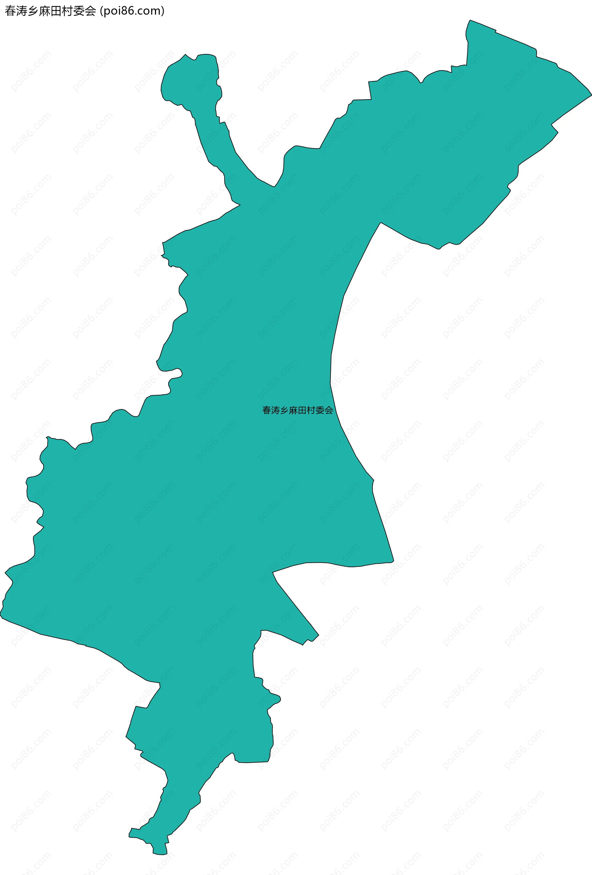 春涛乡麻田村委会边界地图