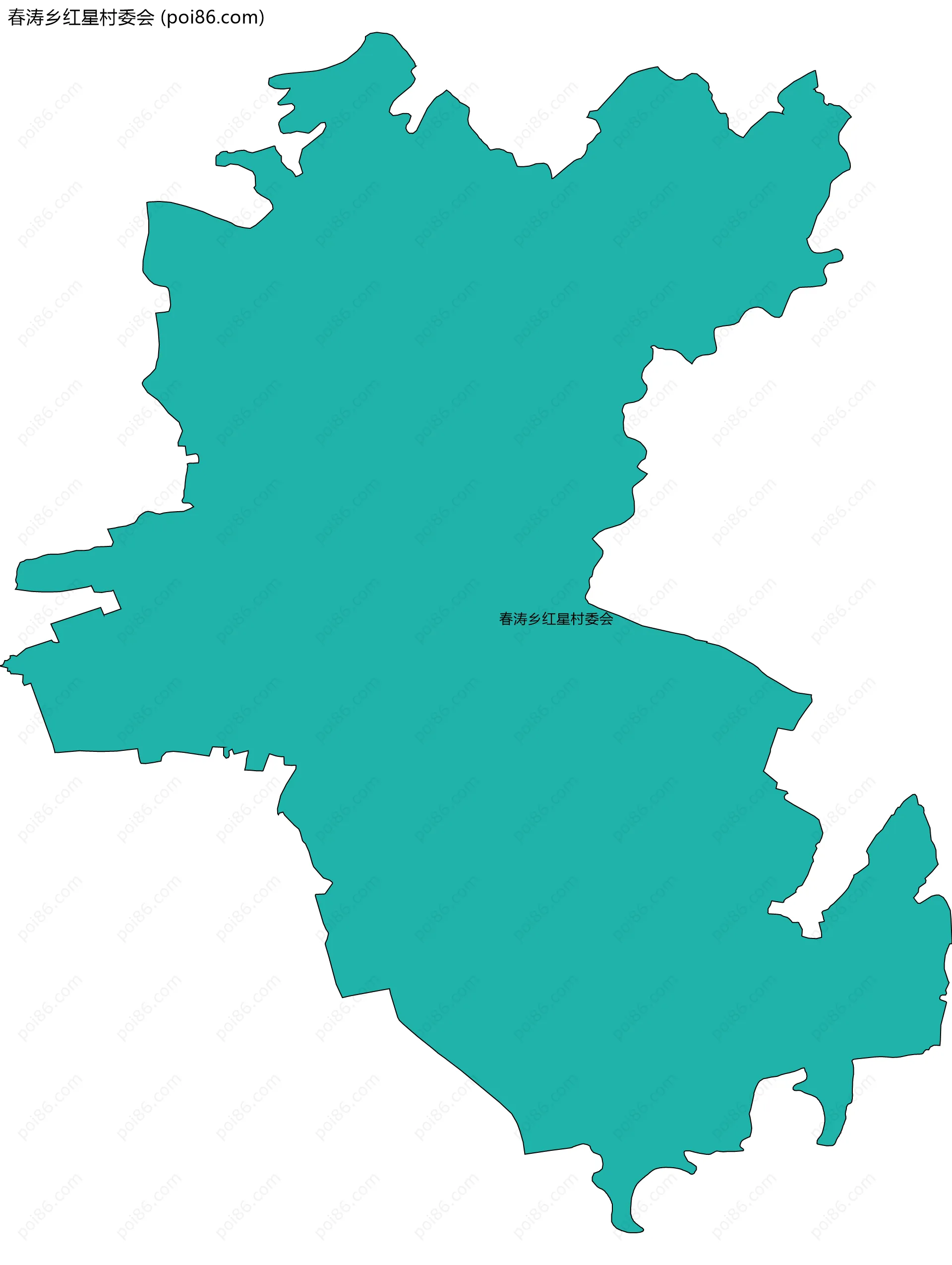 春涛乡红星村委会边界地图