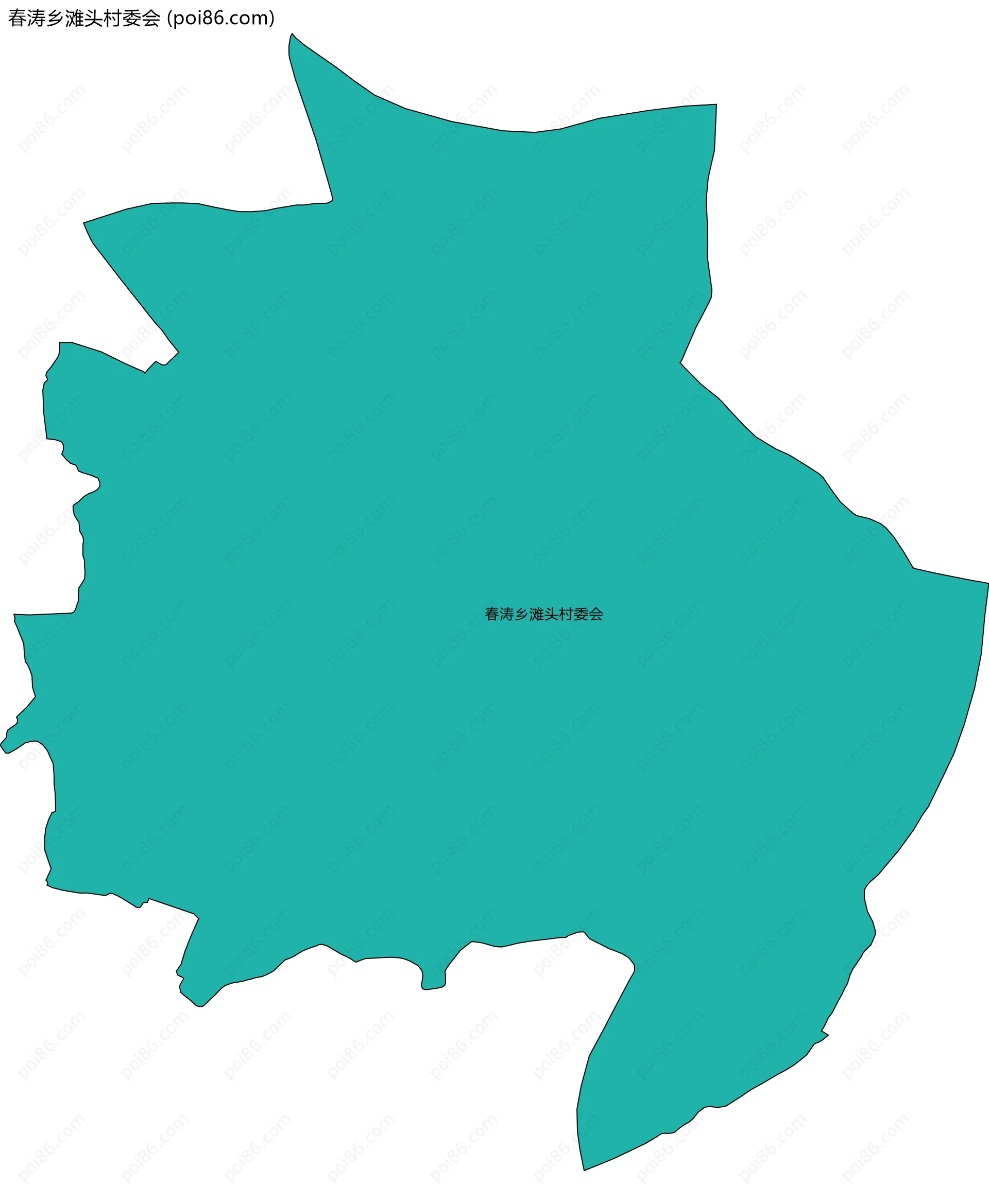 春涛乡滩头村委会边界地图