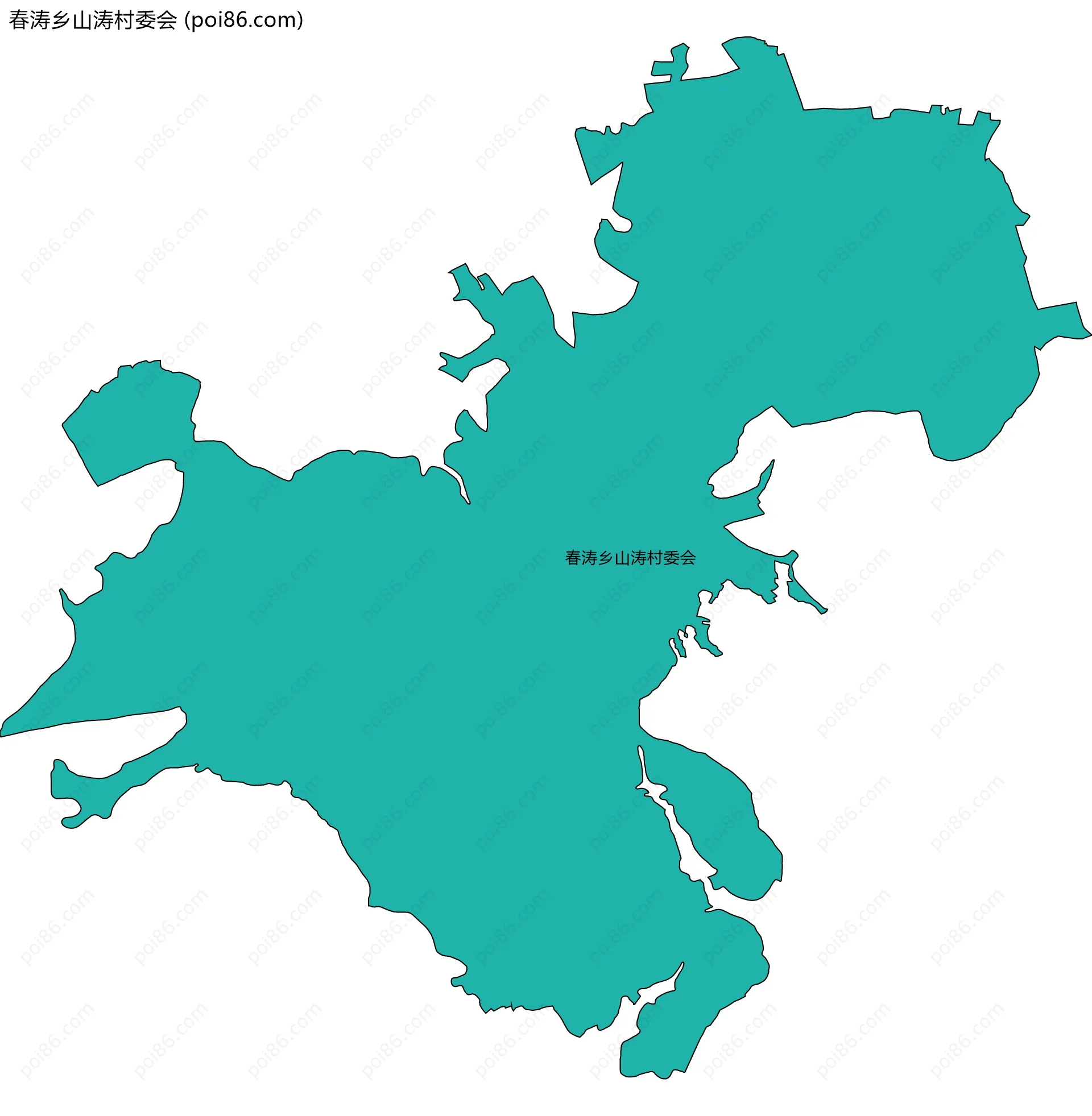 春涛乡山涛村委会边界地图