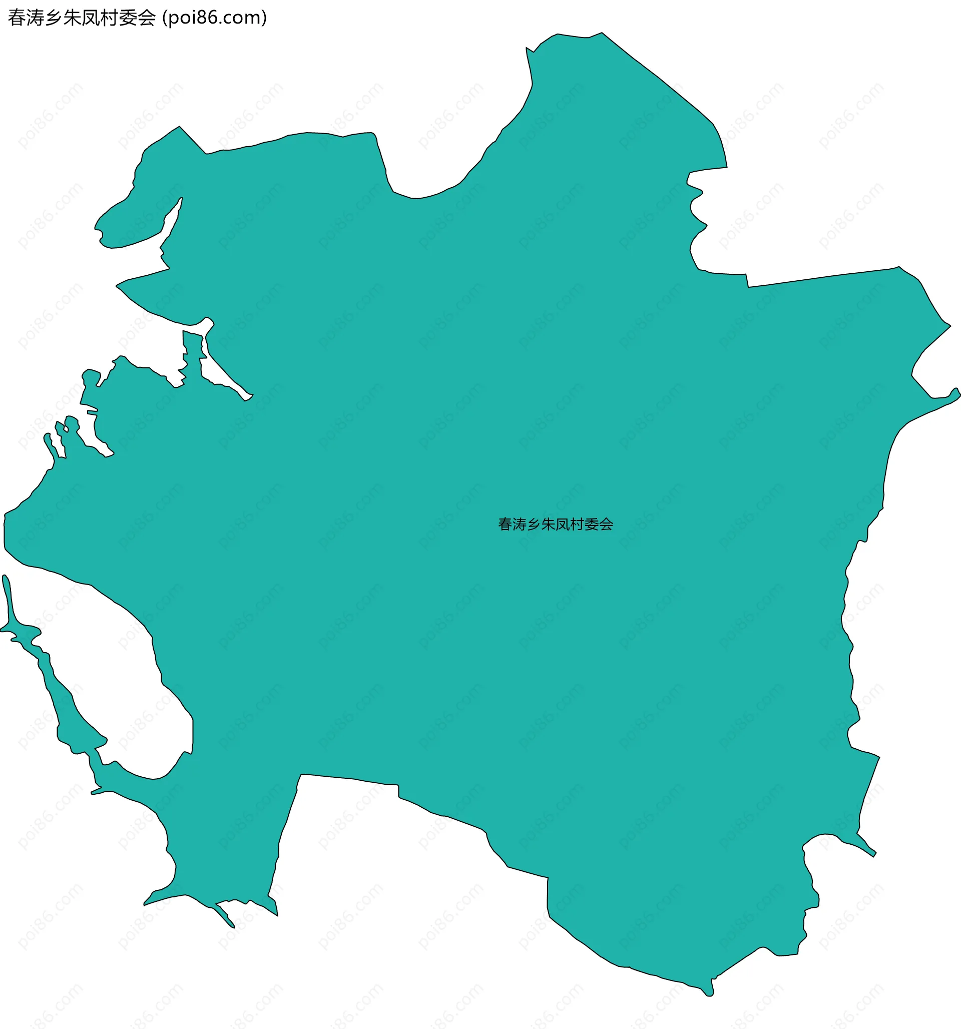 春涛乡朱凤村委会边界地图