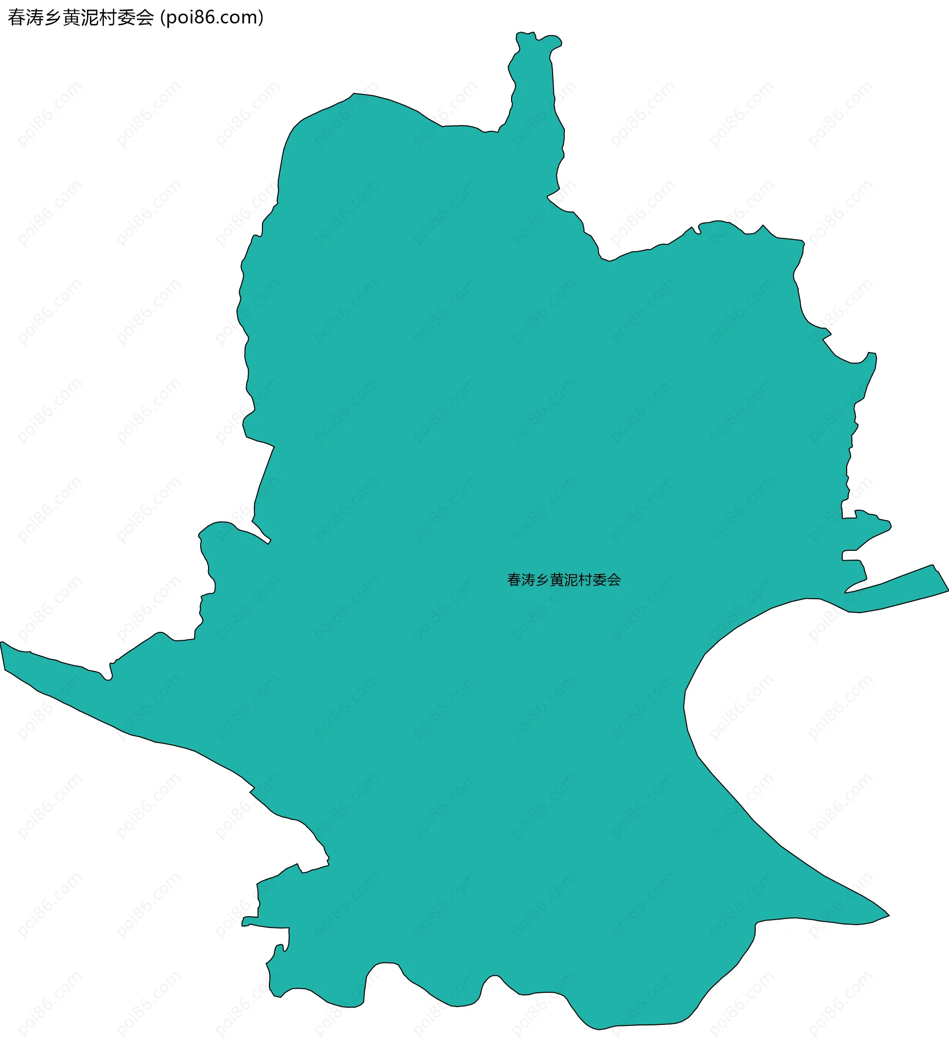 春涛乡黄泥村委会边界地图