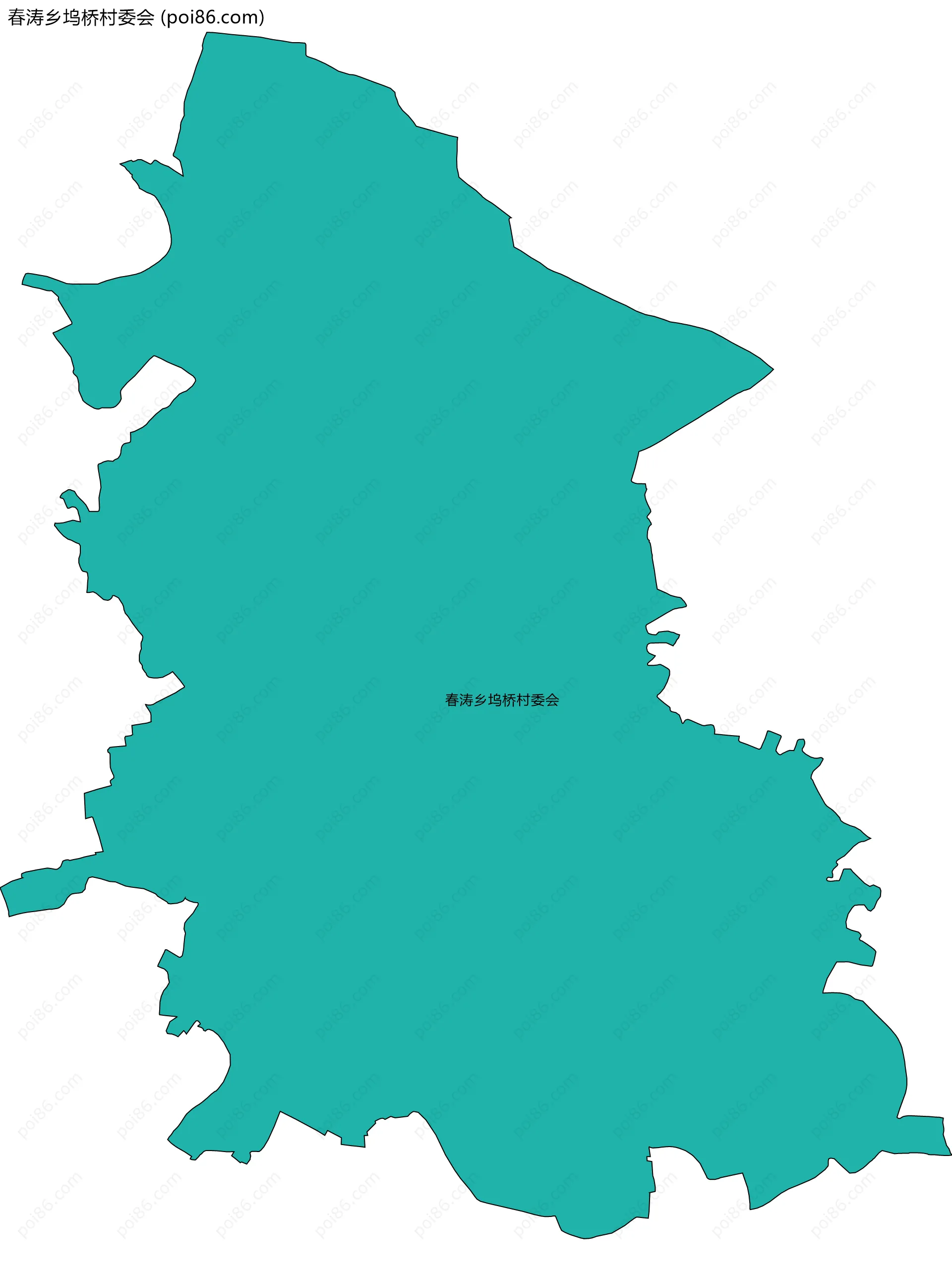 春涛乡坞桥村委会边界地图