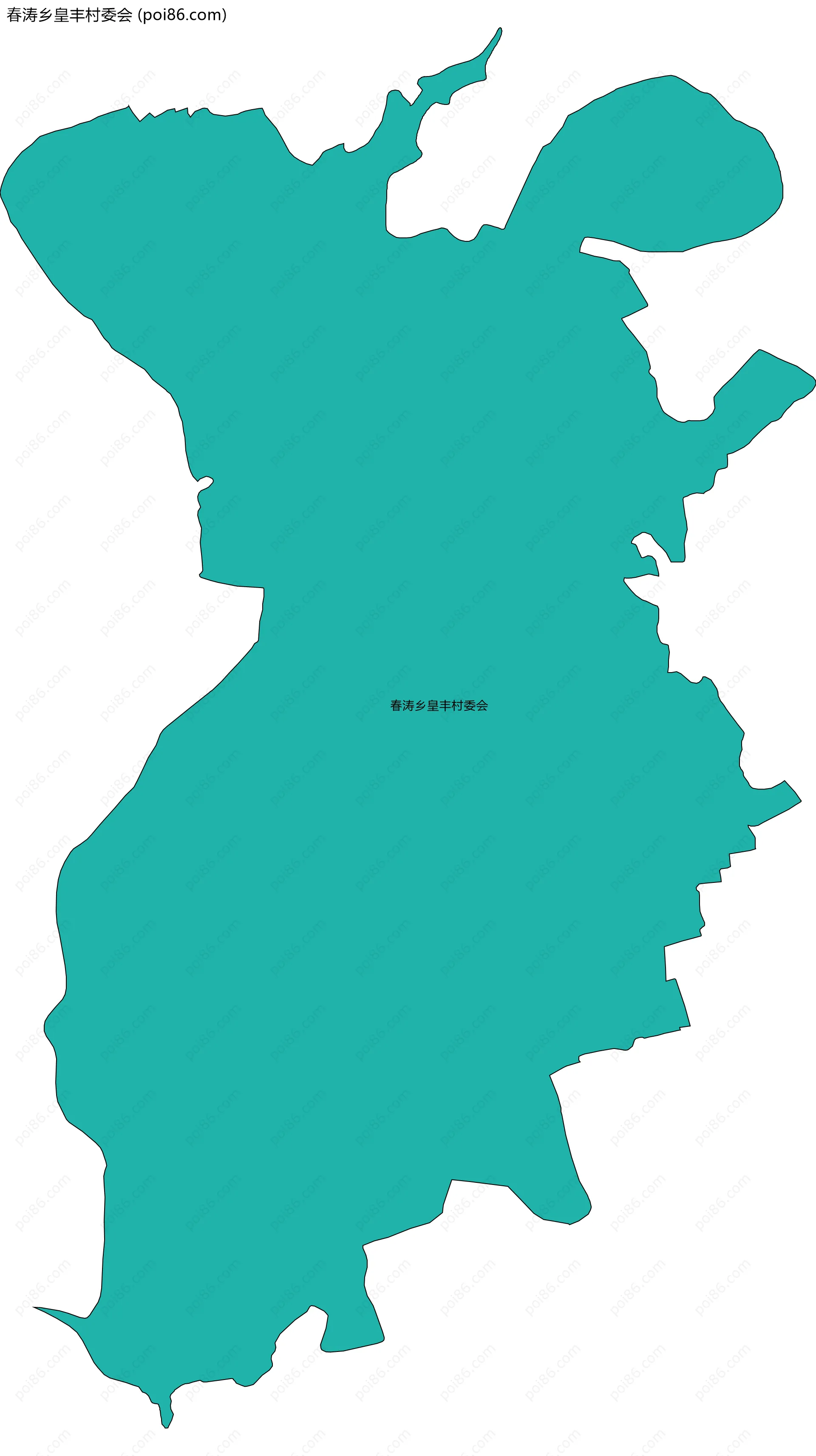 春涛乡皇丰村委会边界地图