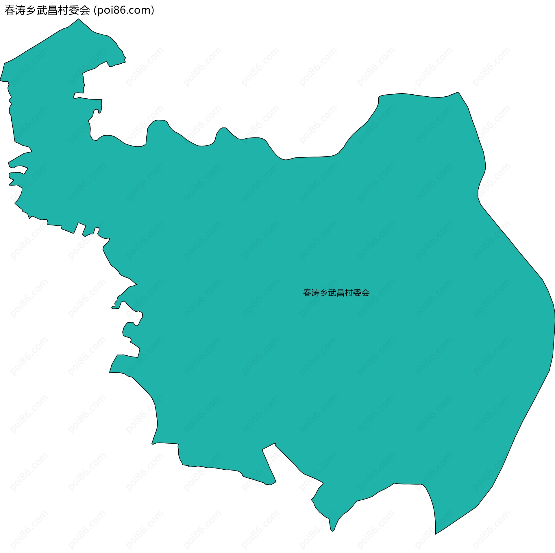 春涛乡武昌村委会边界地图