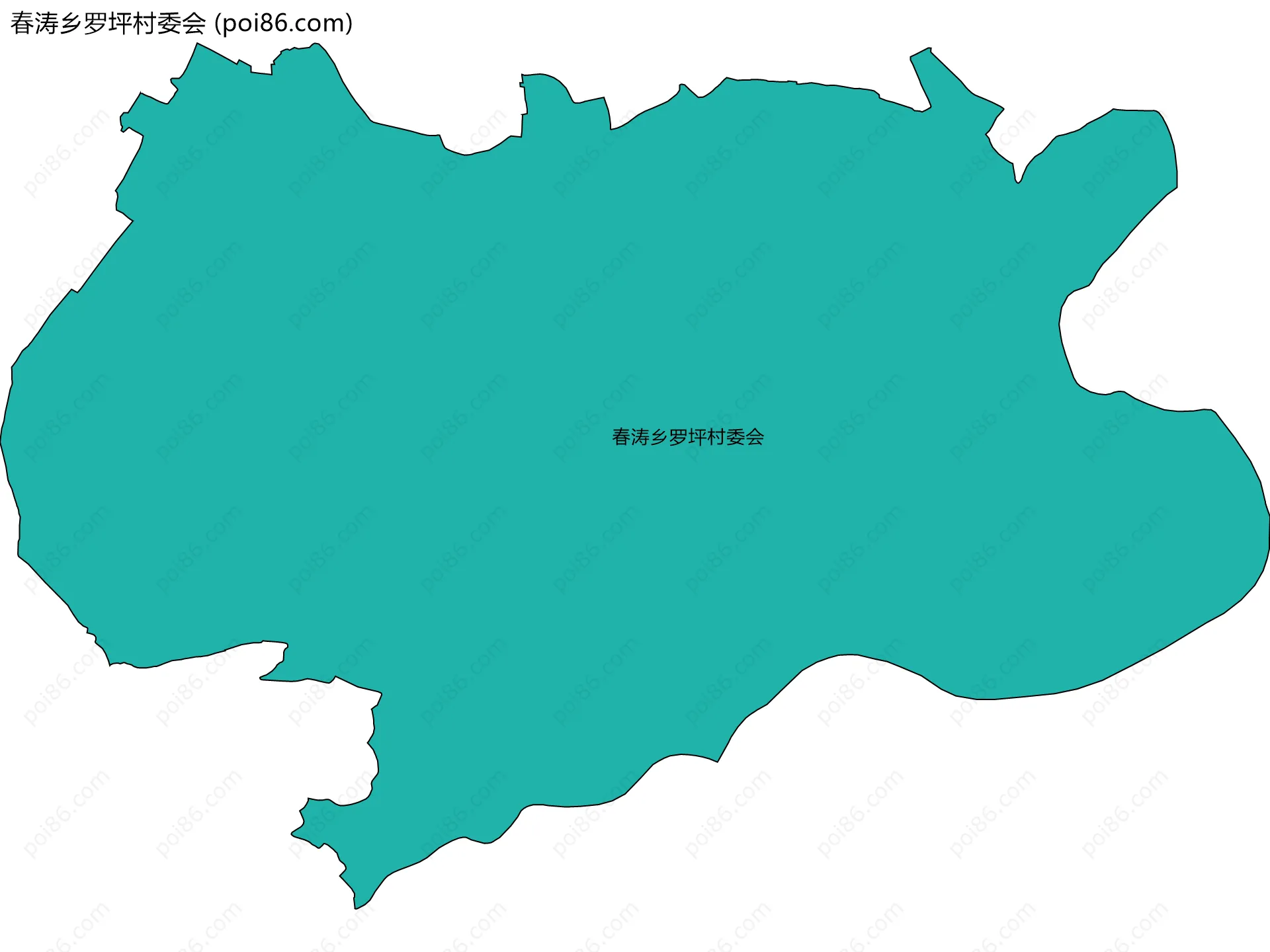 春涛乡罗坪村委会边界地图