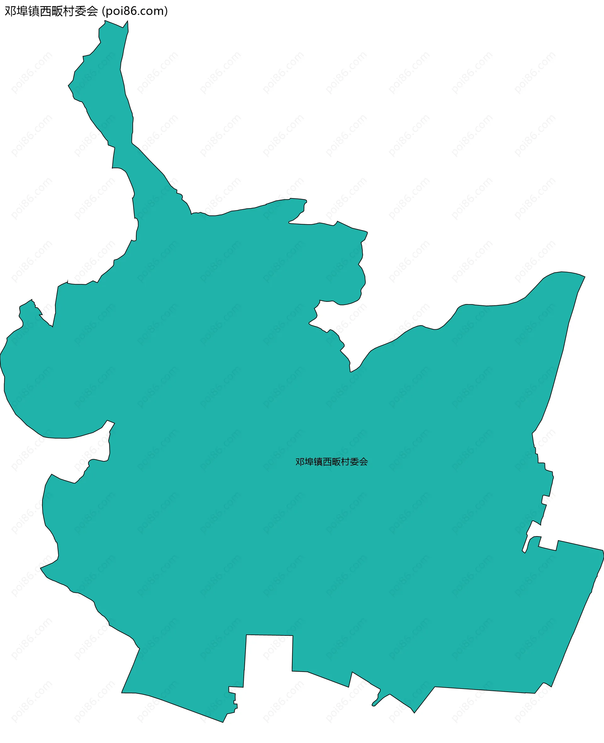 邓埠镇西畈村委会边界地图