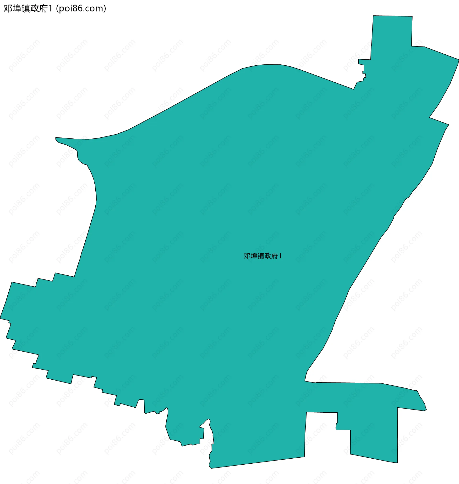 邓埠镇政府1边界地图