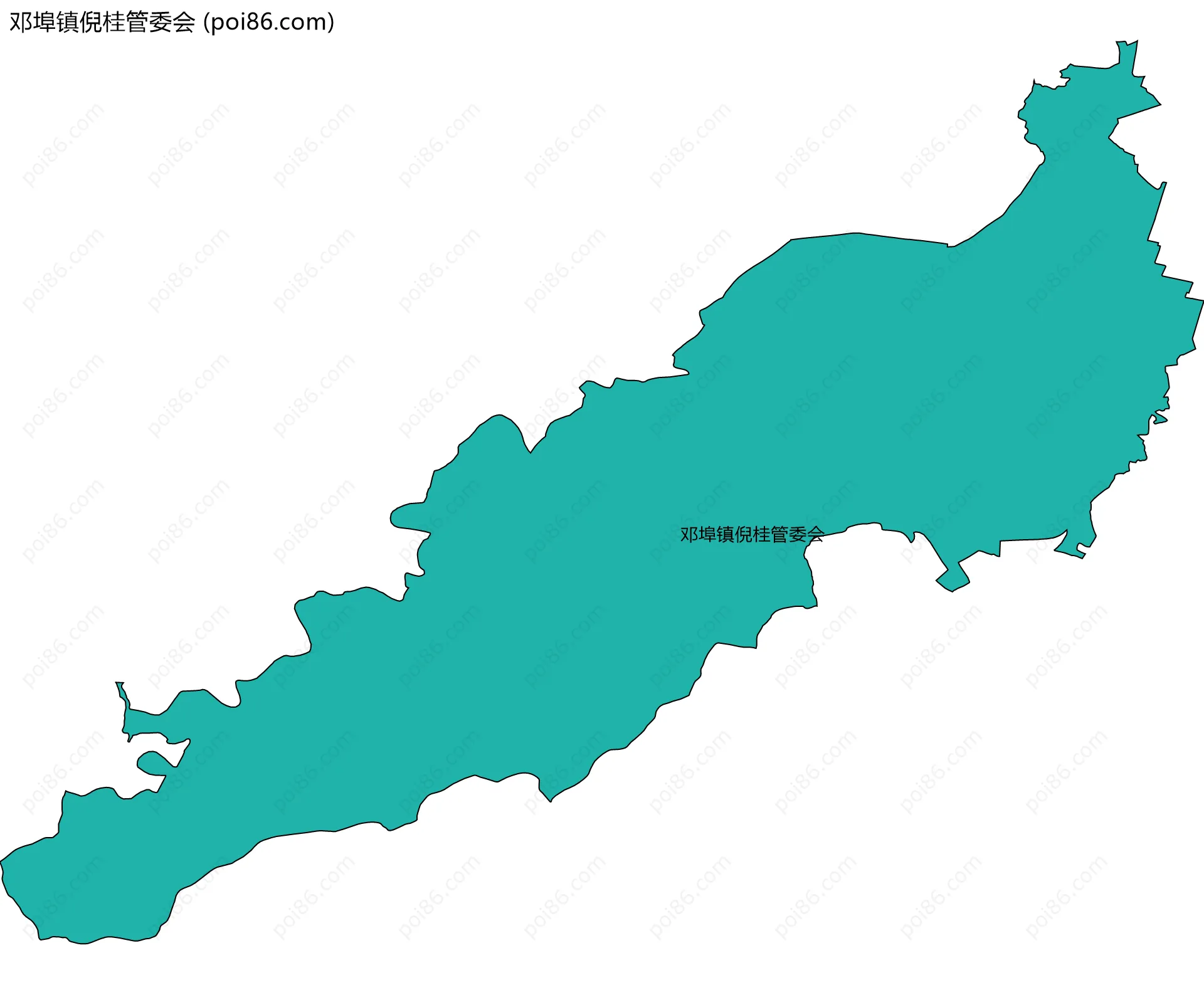 邓埠镇倪桂管委会边界地图