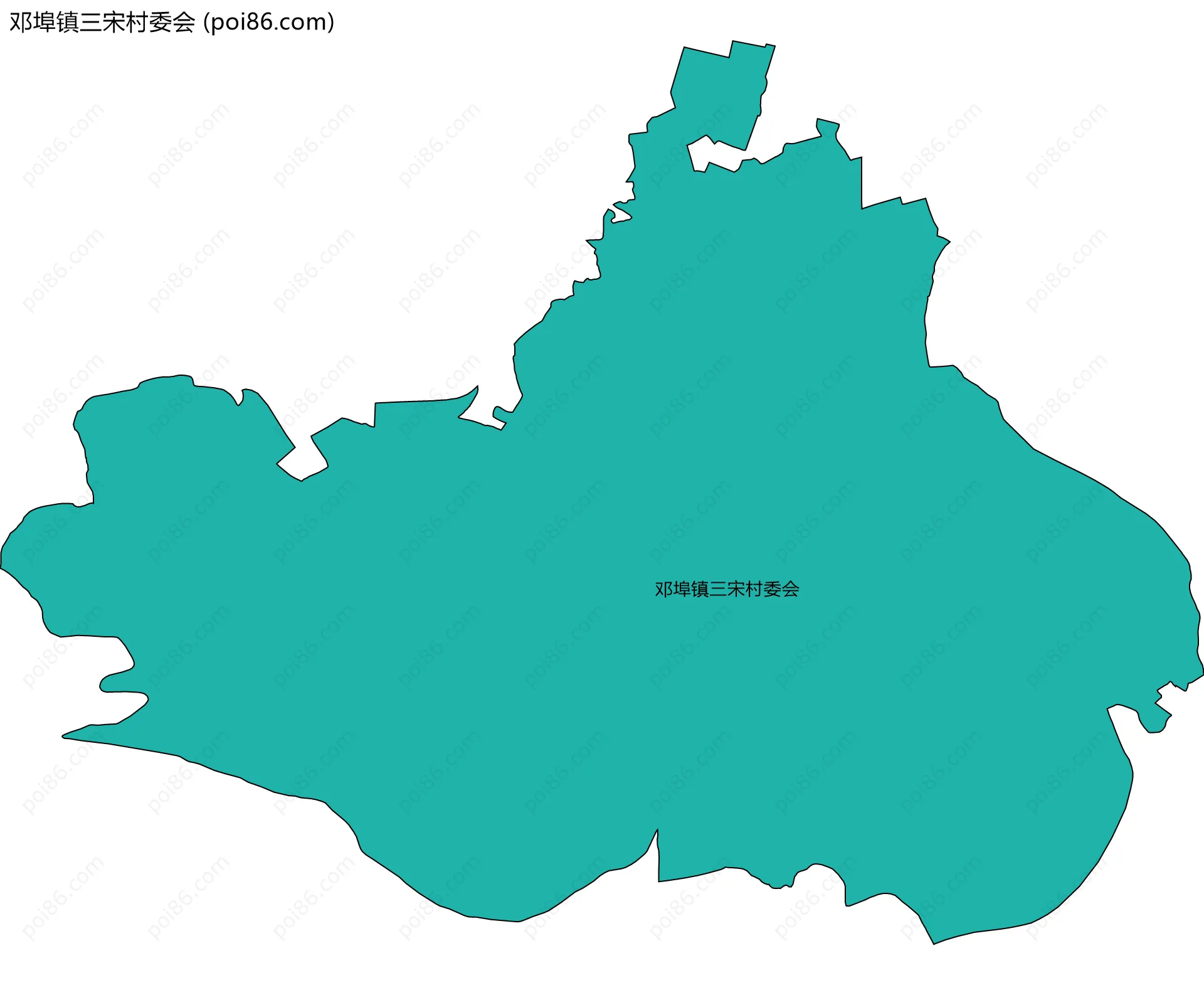 邓埠镇三宋村委会边界地图
