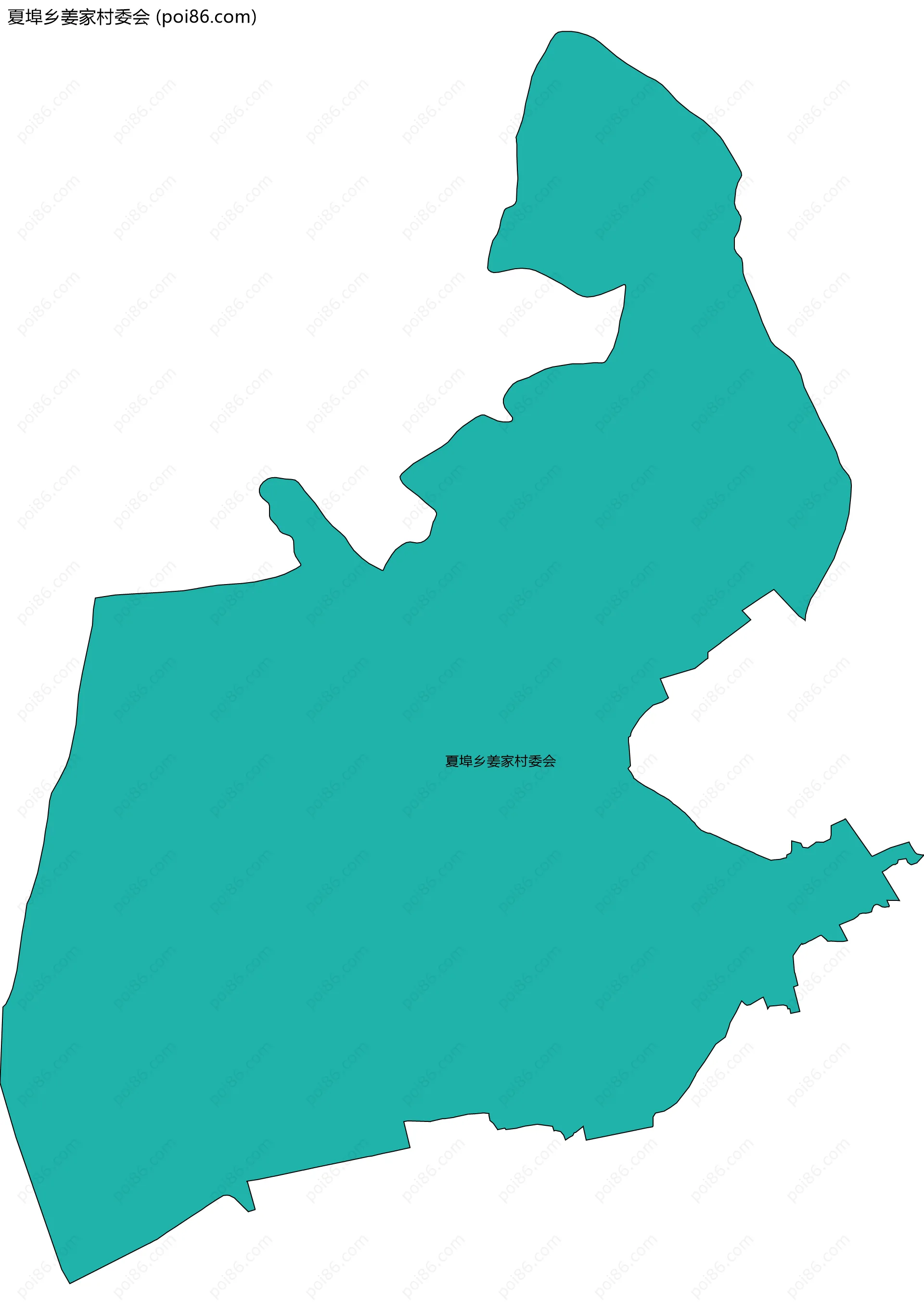 夏埠乡姜家村委会边界地图
