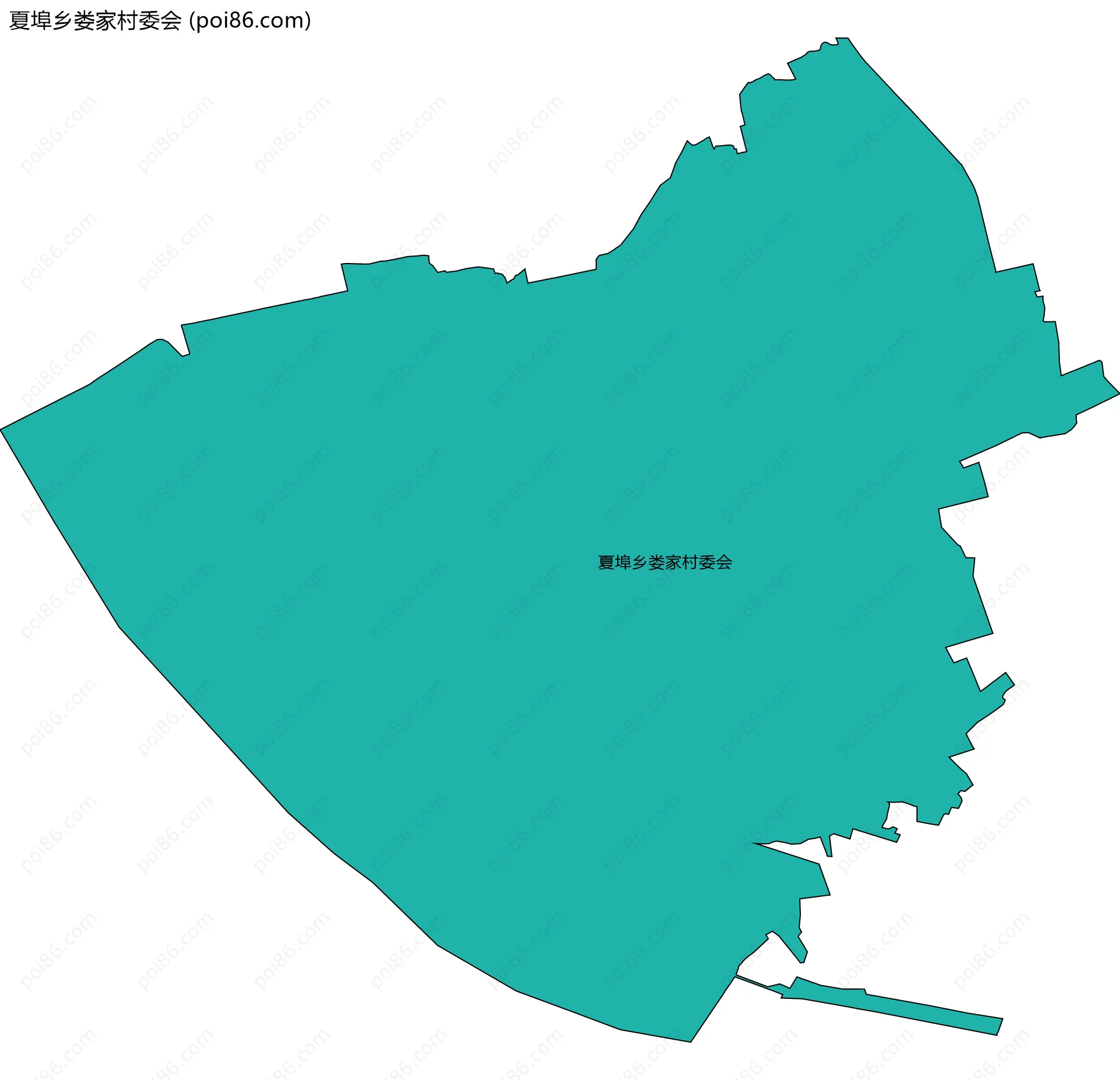 夏埠乡娄家村委会边界地图
