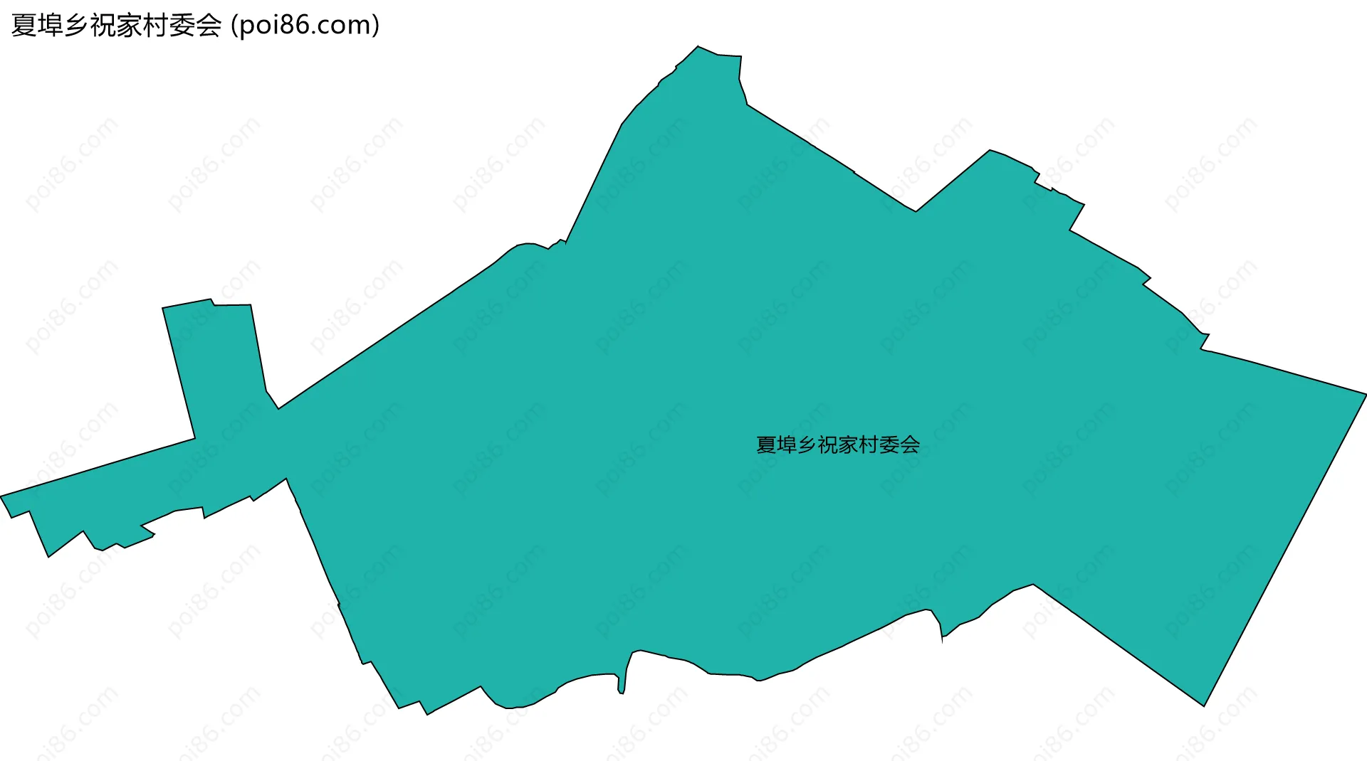 夏埠乡祝家村委会边界地图