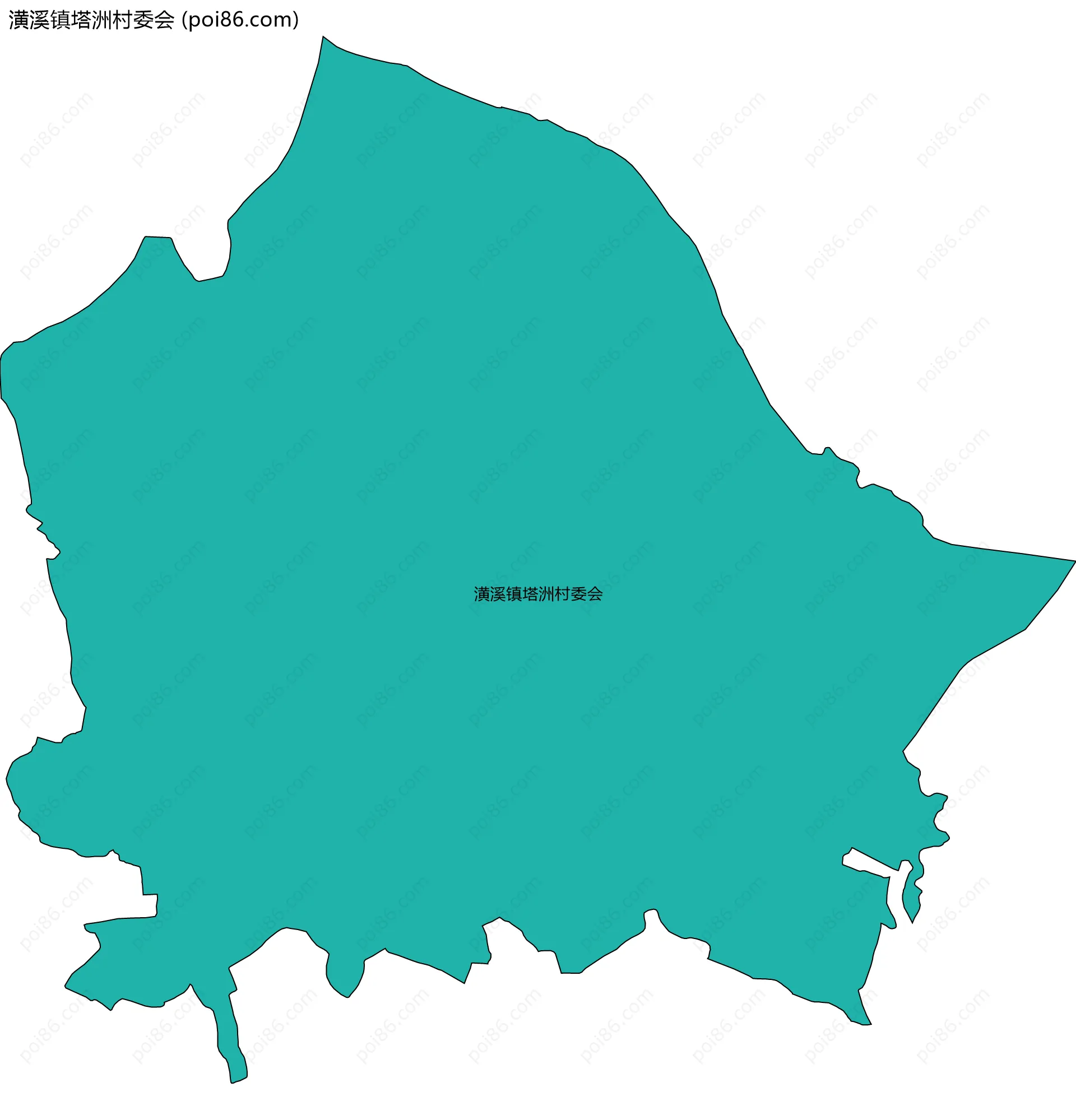 潢溪镇塔洲村委会边界地图