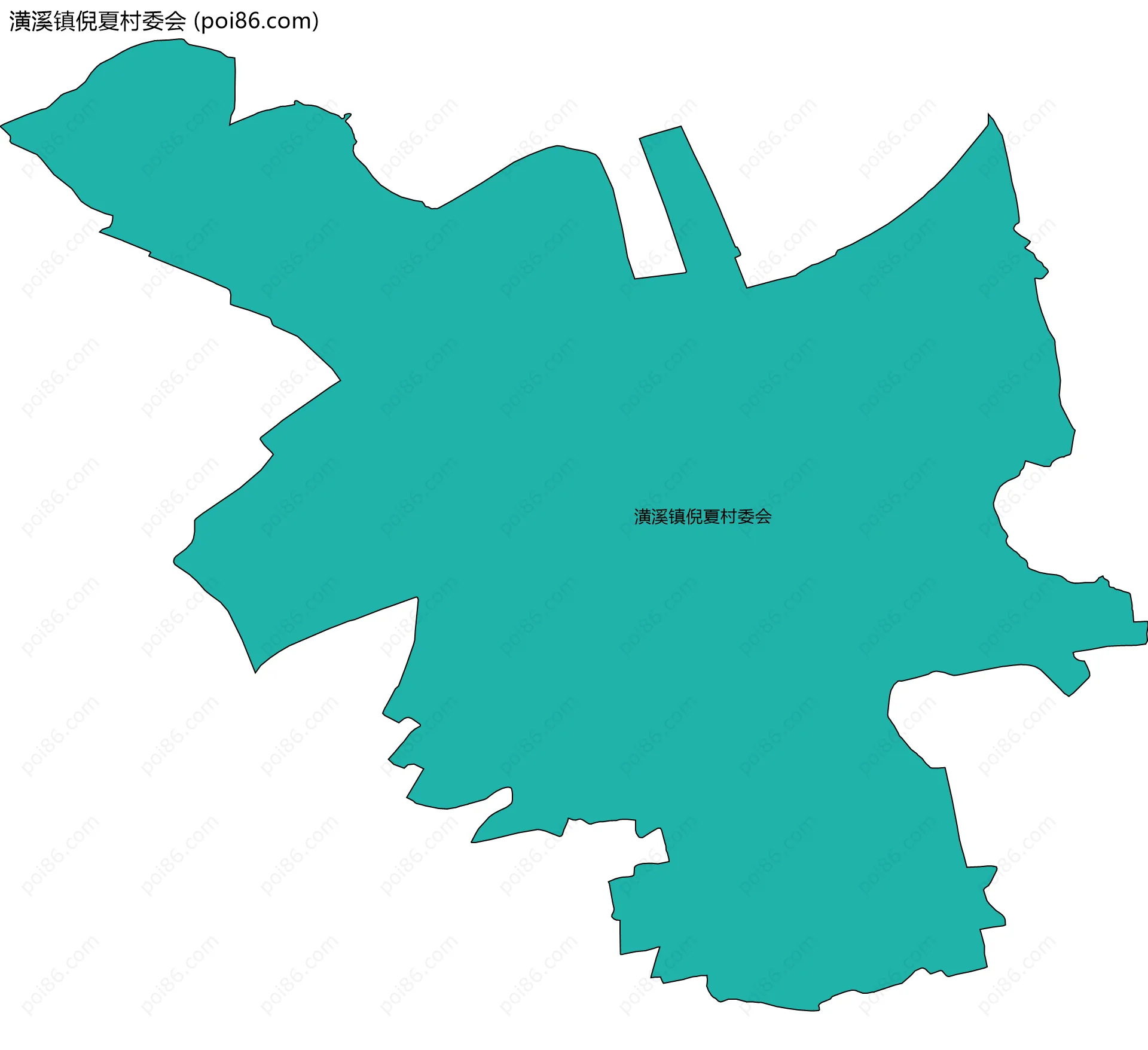 潢溪镇倪夏村委会边界地图