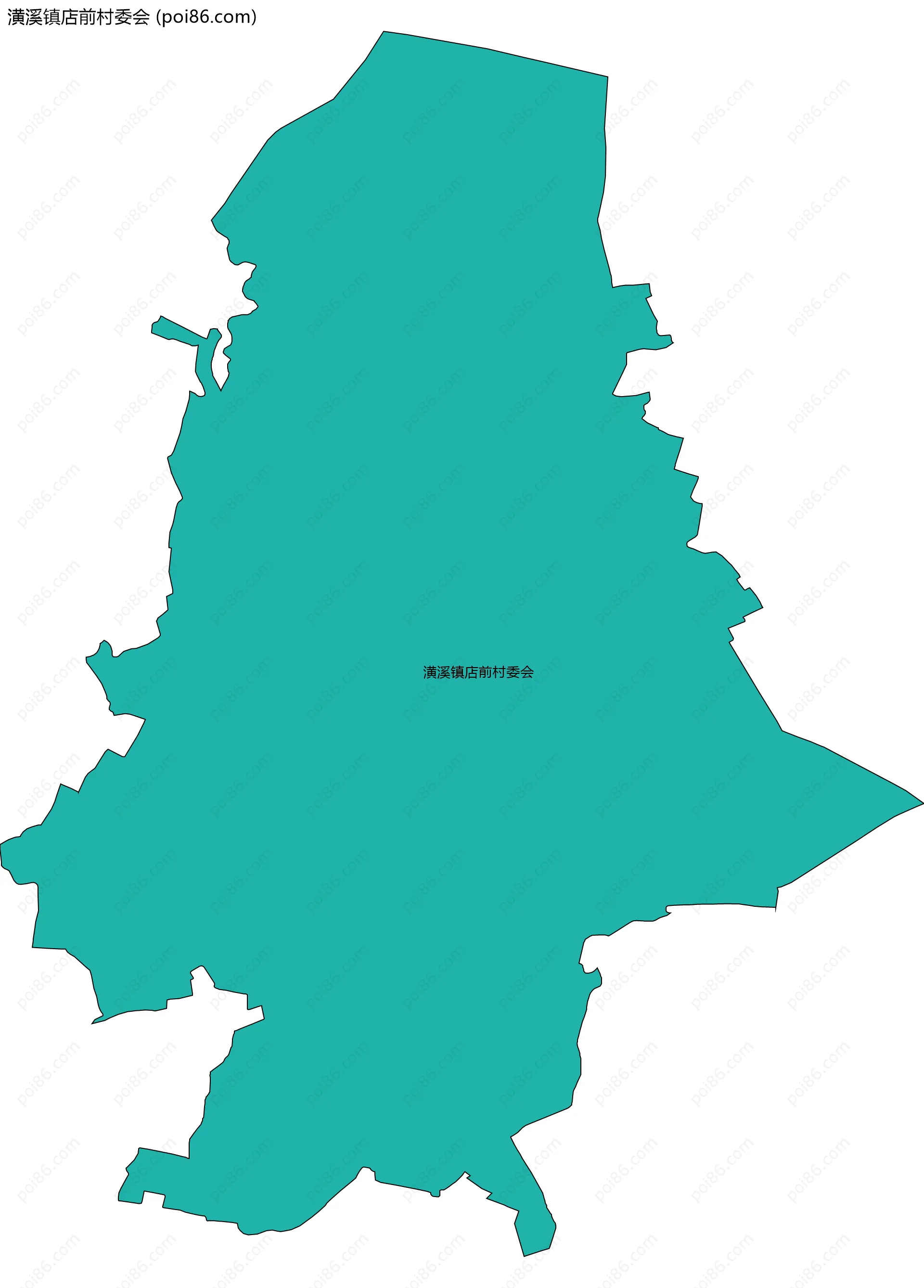 潢溪镇店前村委会边界地图
