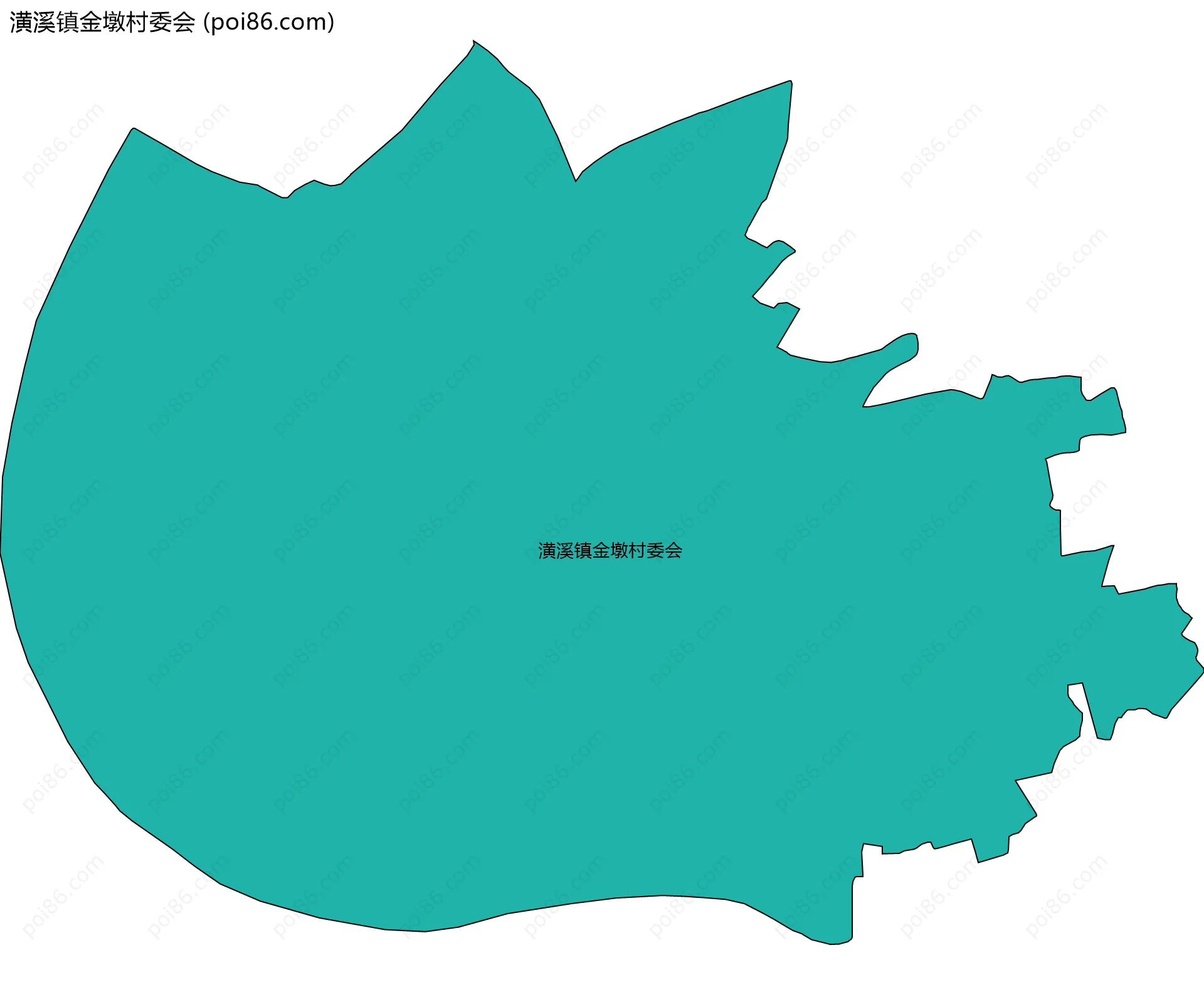 潢溪镇金墩村委会边界地图