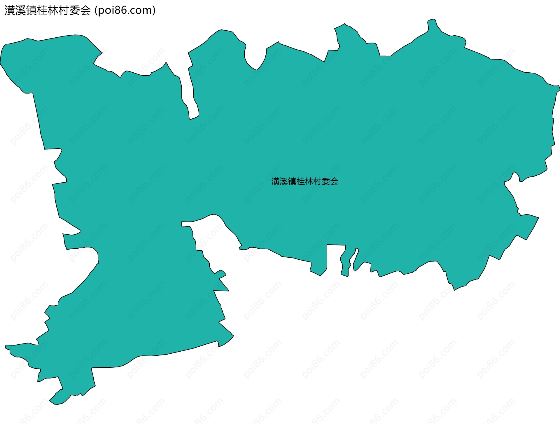 潢溪镇桂林村委会边界地图