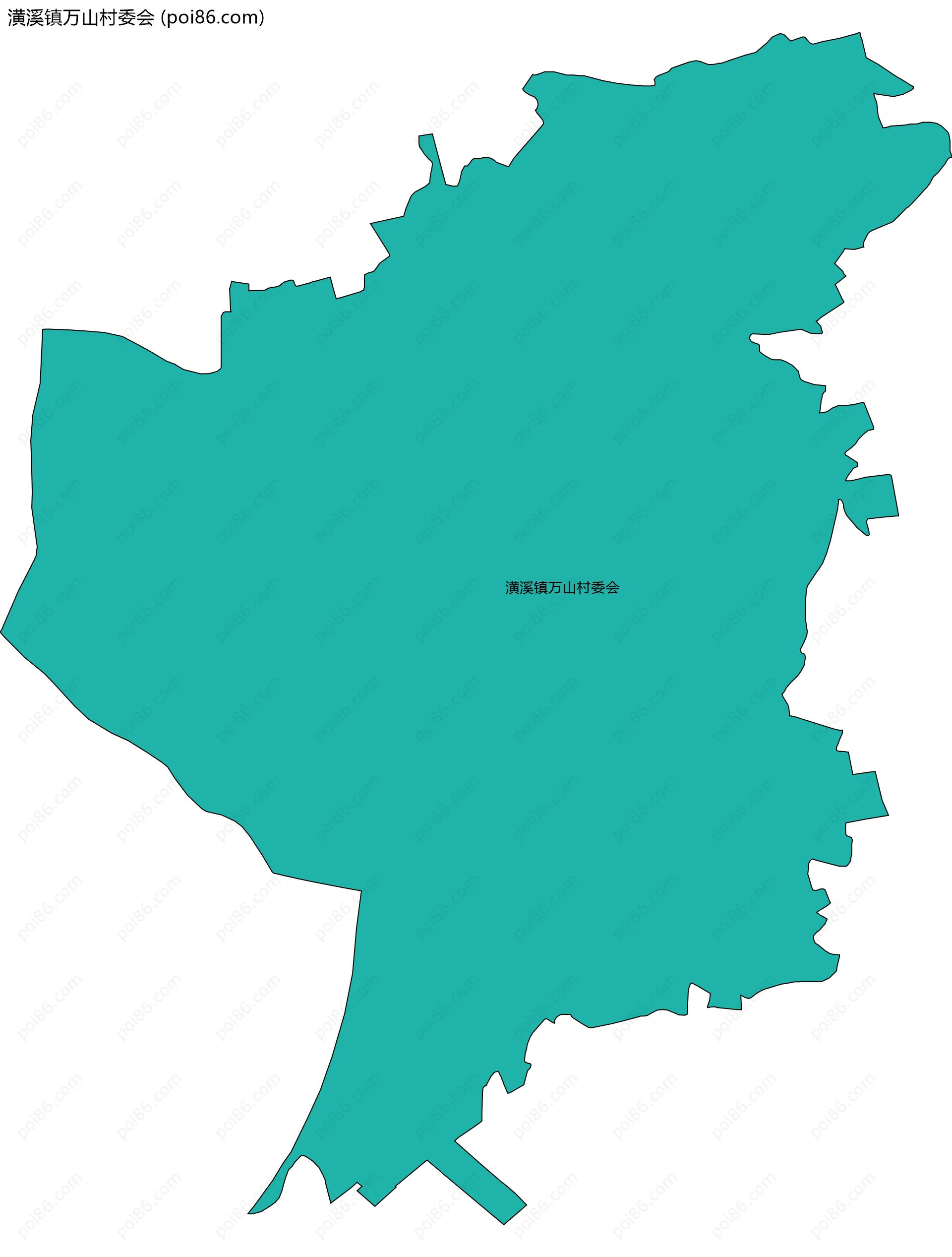 潢溪镇万山村委会边界地图