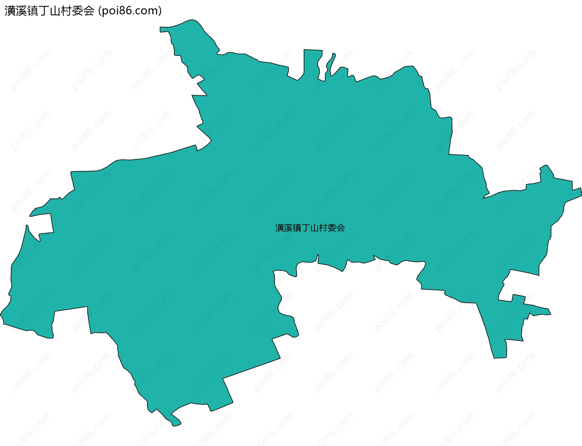 潢溪镇丁山村委会边界地图